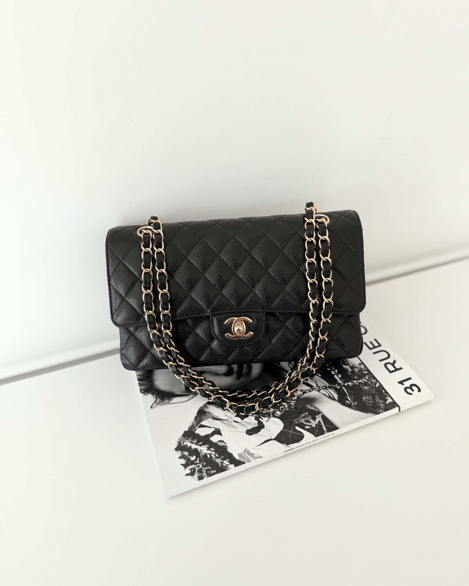 Chanel Medium Classic Flap Quilted Black Caviar