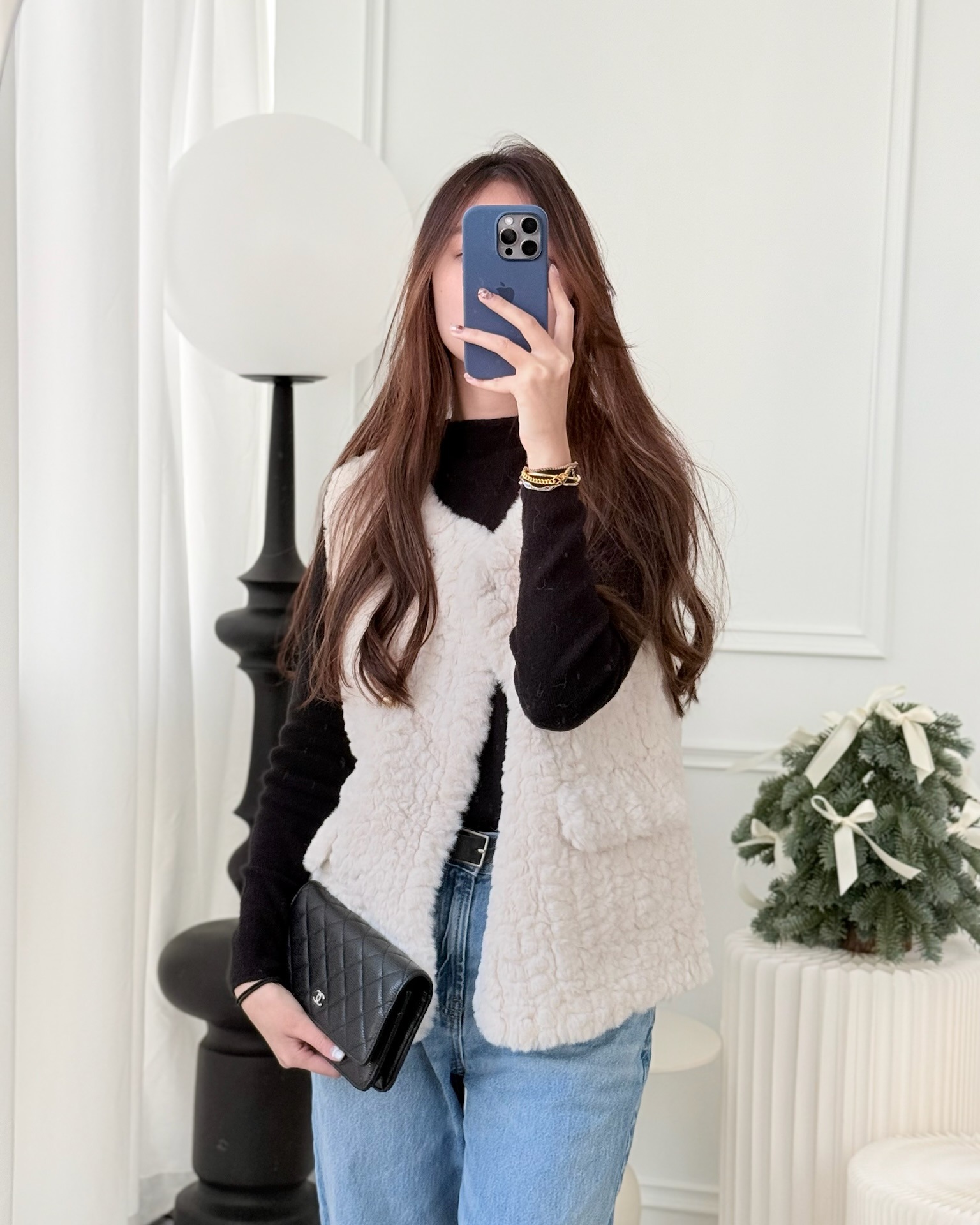 Chanel Quilted Classic Wallet on Chain WOC Black Caviar