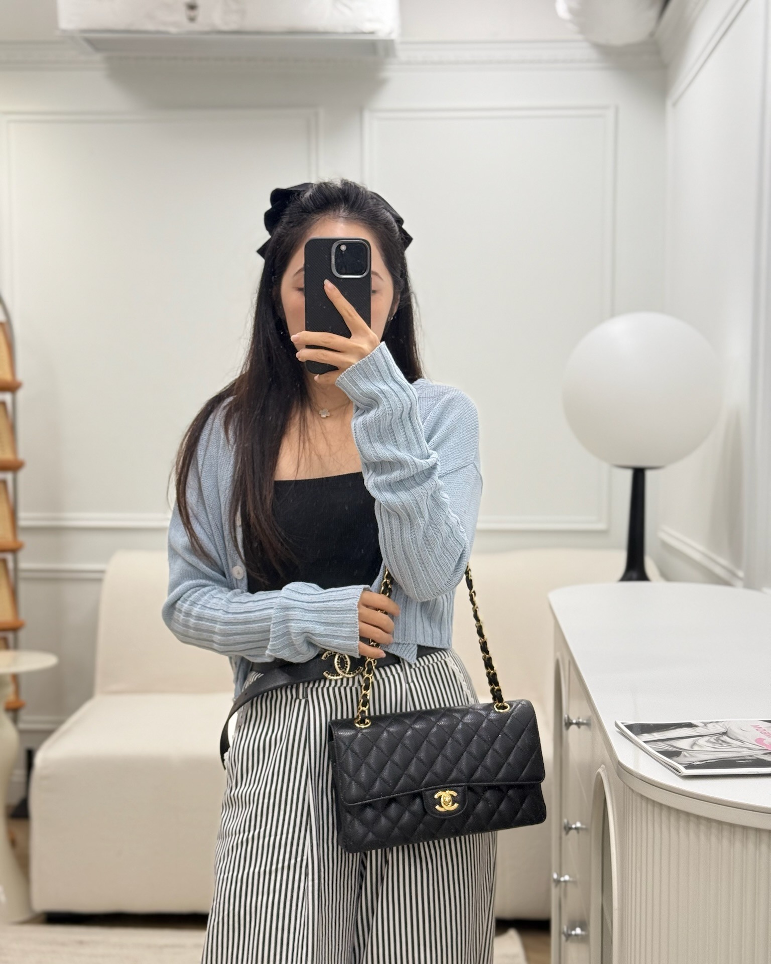 Chanel Medium Classic Flap Quilted Black Caviar