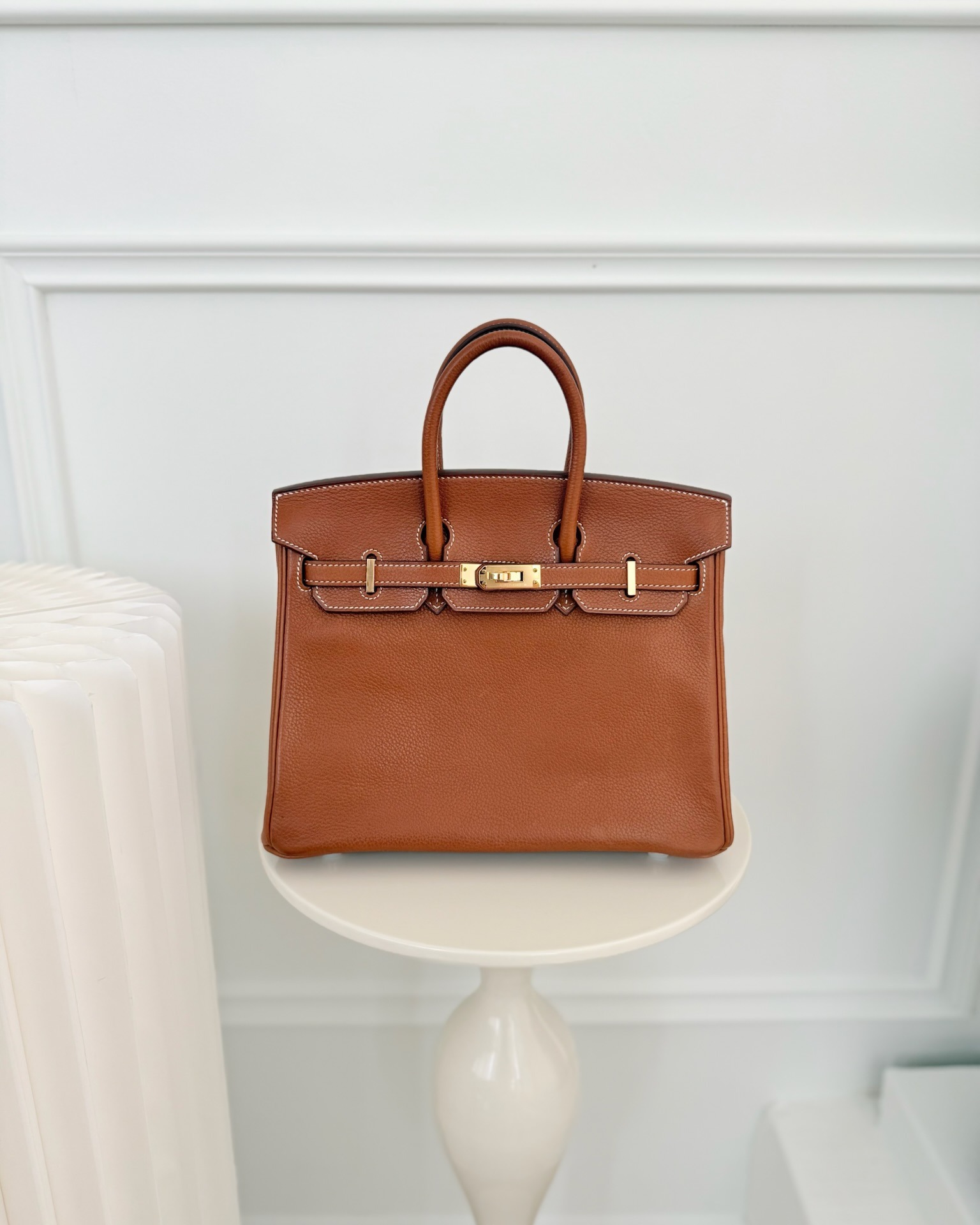 Hermès Birkin 25 Retourne Fauve 34 Barenia