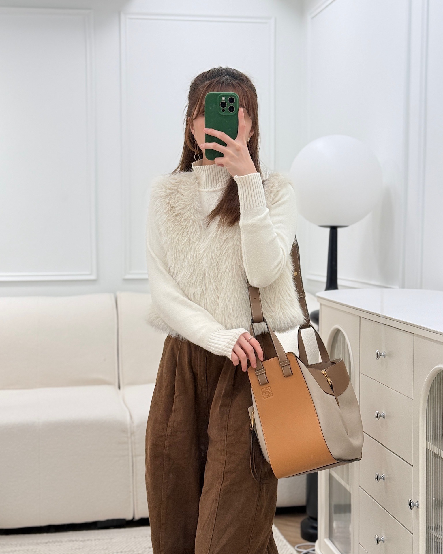 Loewe Small Hammock Shoulder Bag Tan Taupe
