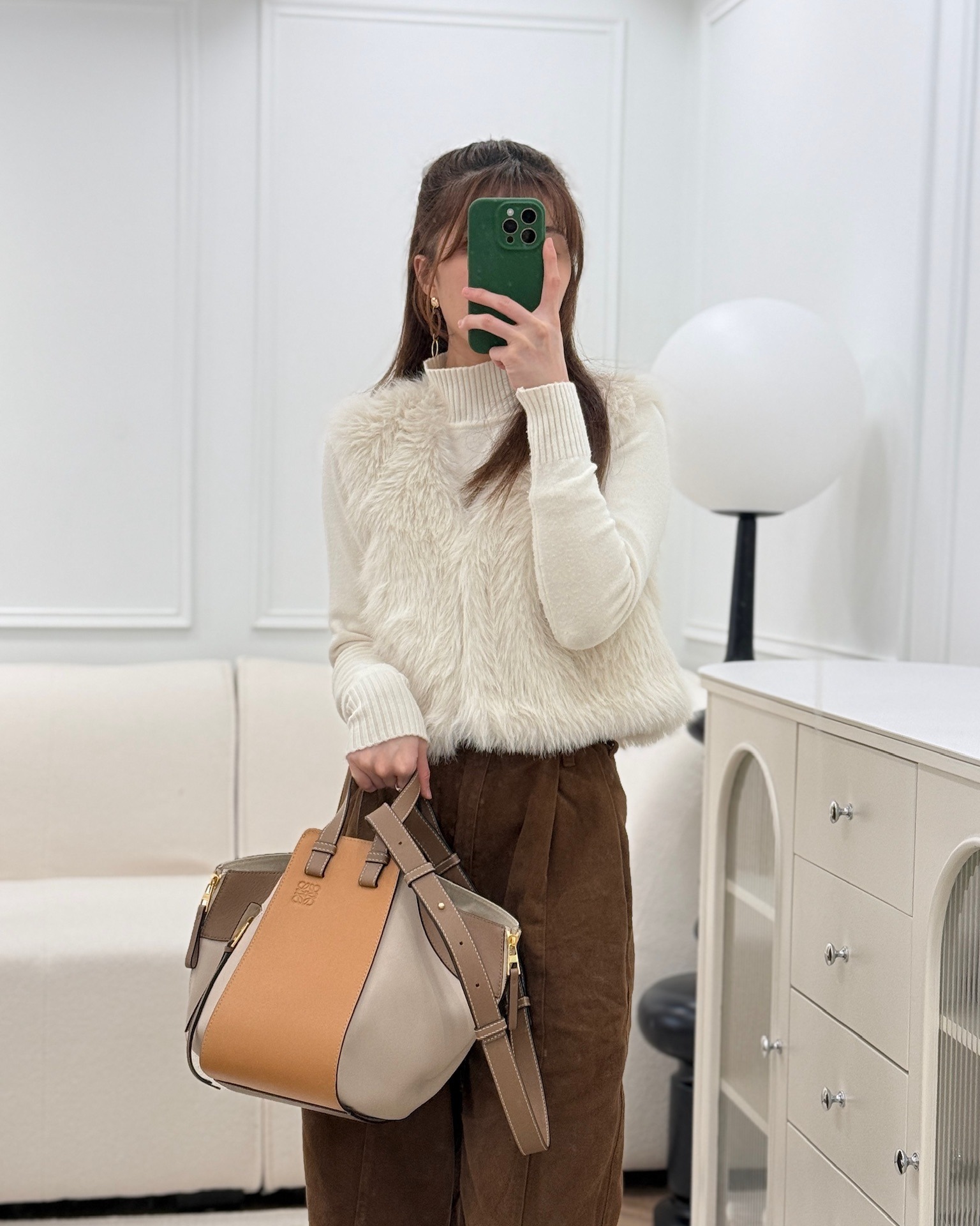 Loewe Small Hammock Shoulder Bag Tan Taupe