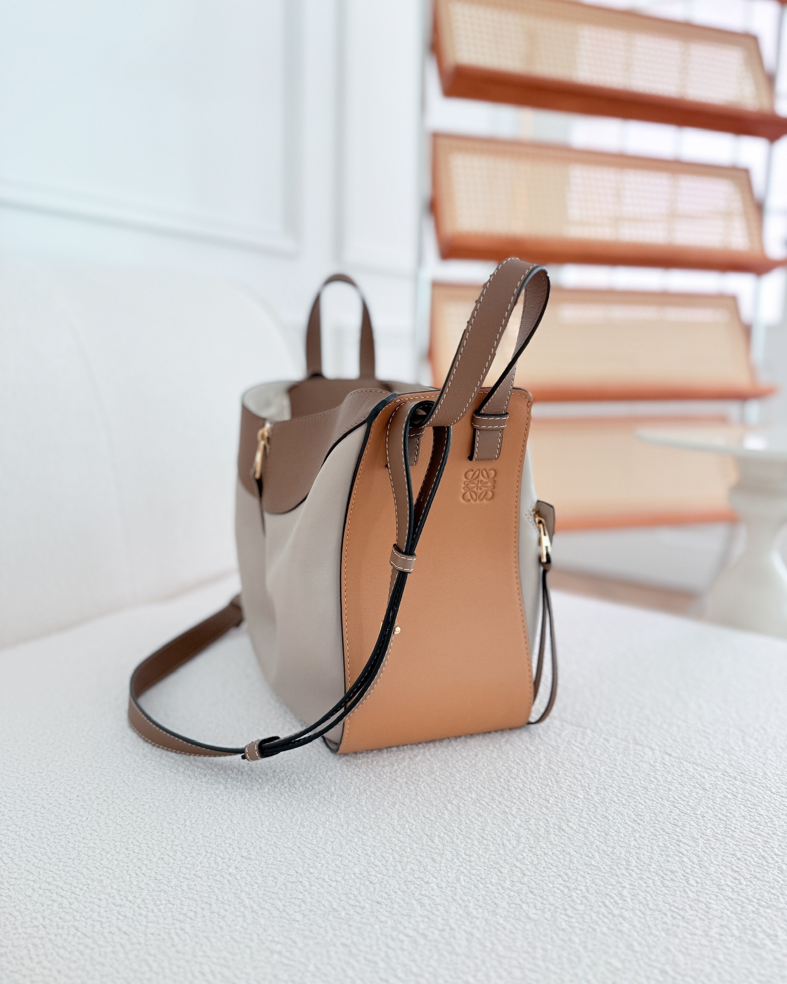 Loewe Small Hammock Shoulder Bag Tan Taupe