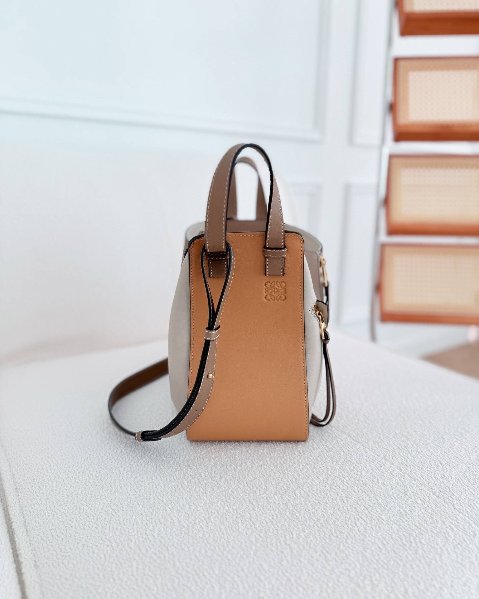 Loewe Small Hammock Shoulder Bag Tan Taupe