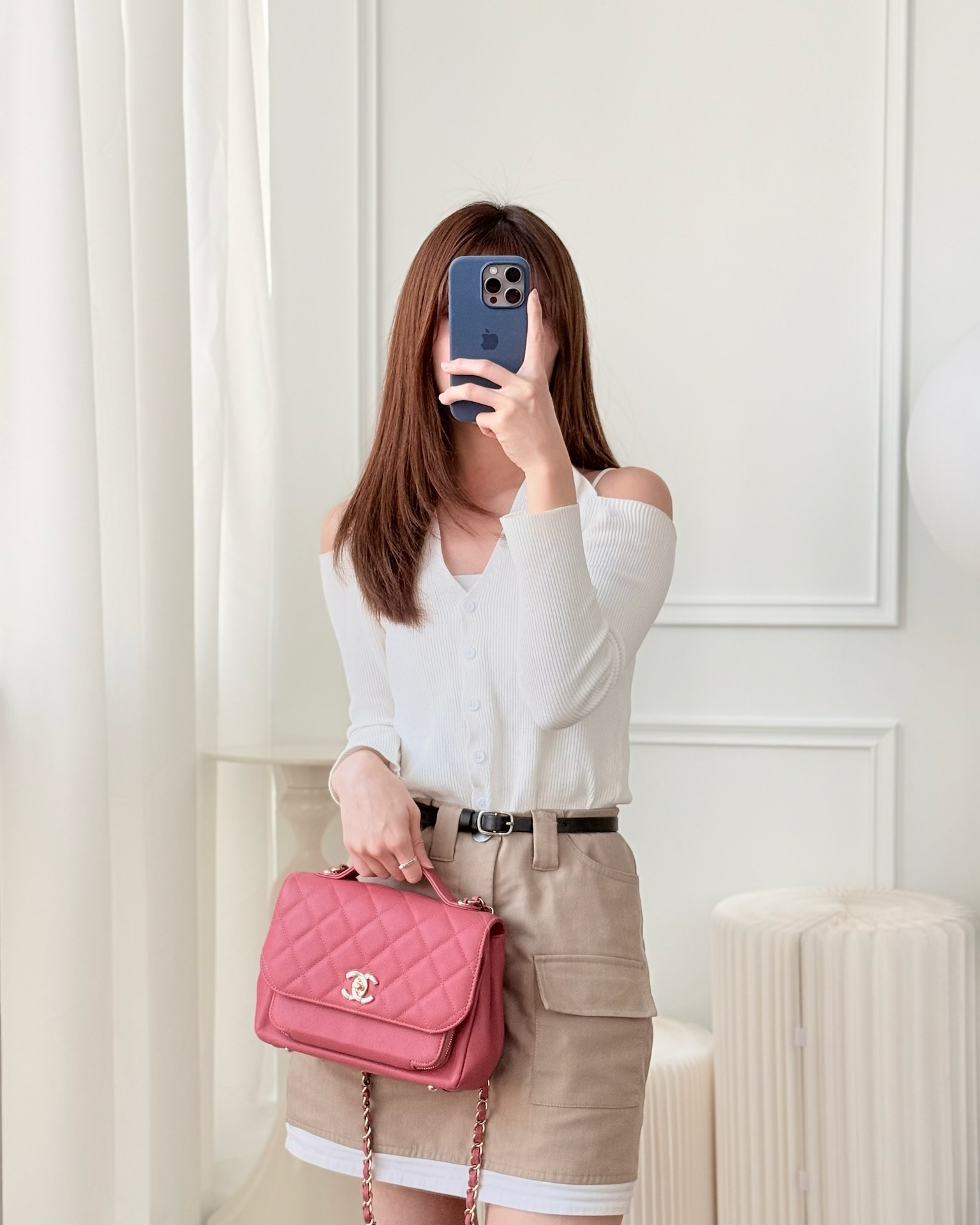 Chanel Quilted Medium Business Affinity Flap Rose Pink Caviar