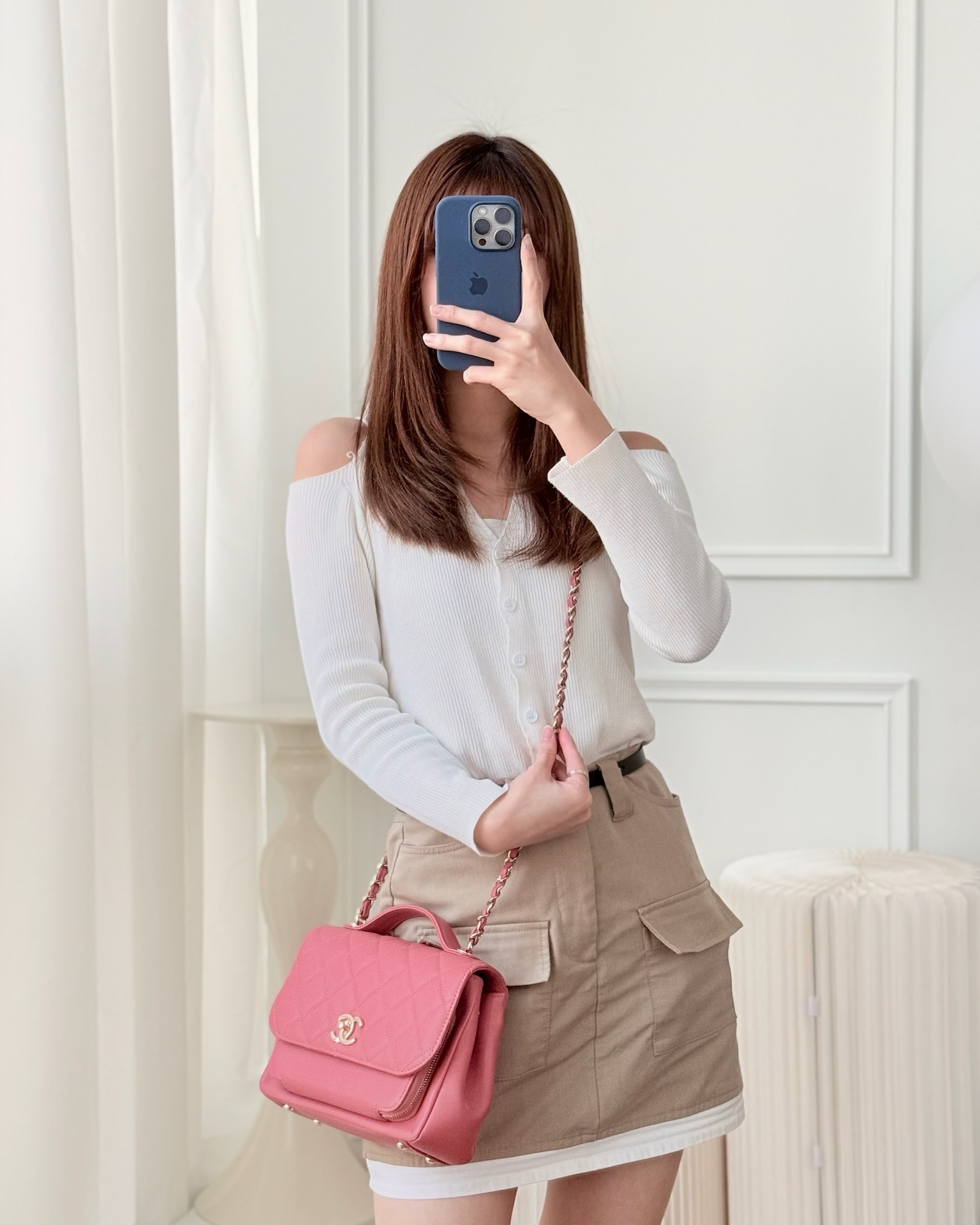 Chanel Quilted Medium Business Affinity Flap Rose Pink Caviar