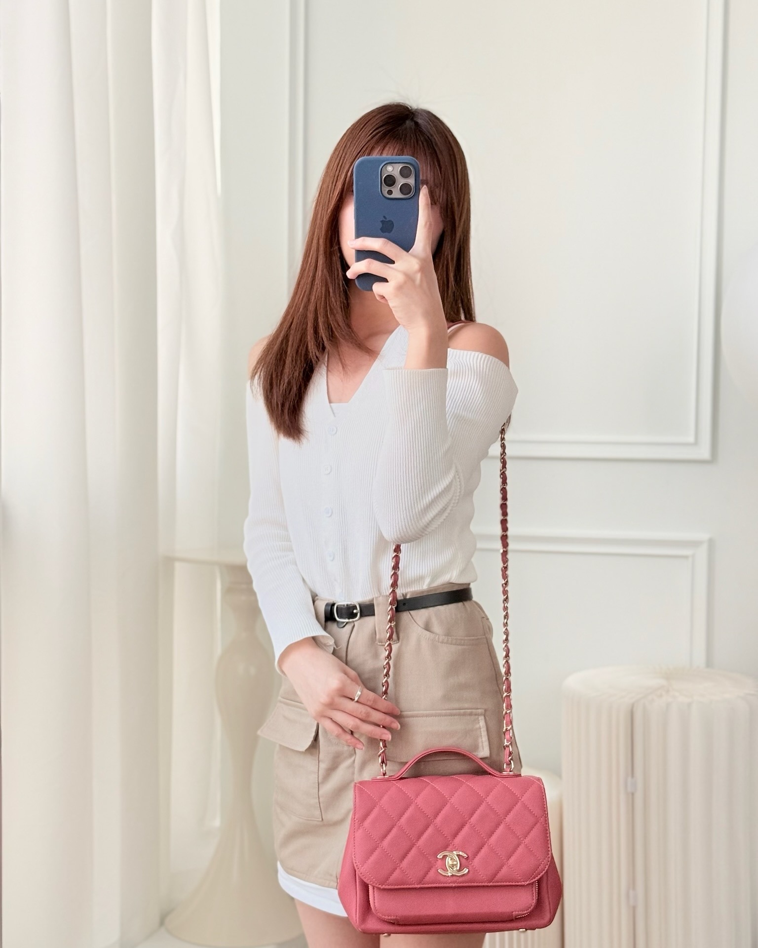 Chanel Quilted Medium Business Affinity Flap Rose Pink Caviar