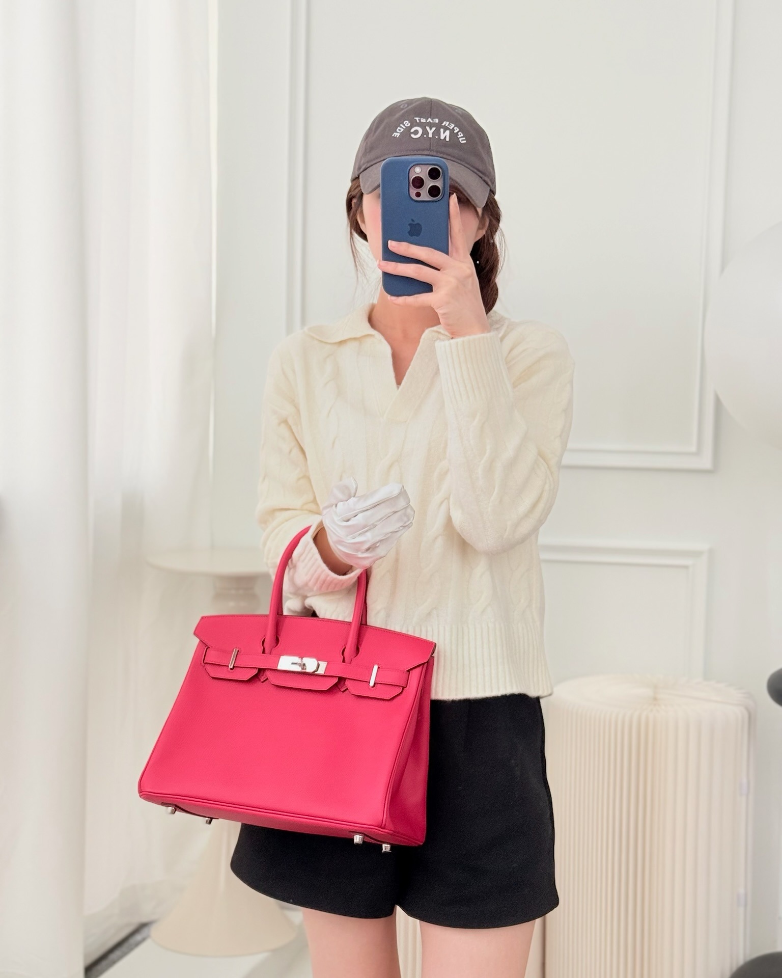 Hermès Birkin 30 Framboise 90 Epsom Palladium Hardware