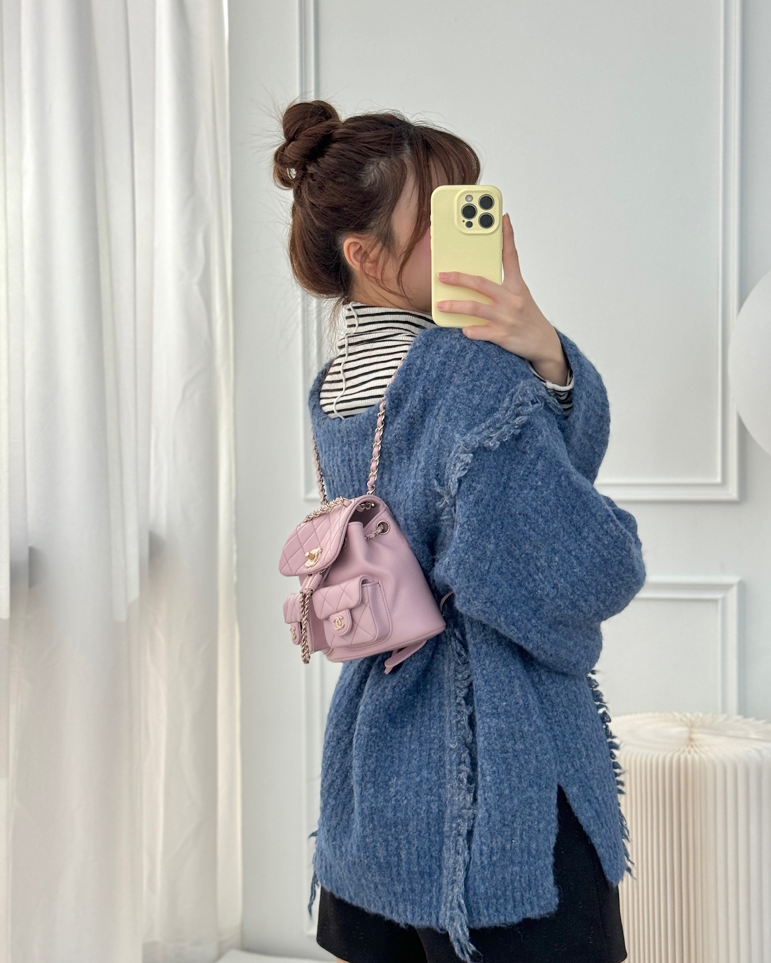 Chanel Mini Duma Backpack Pink Lilac Caviar