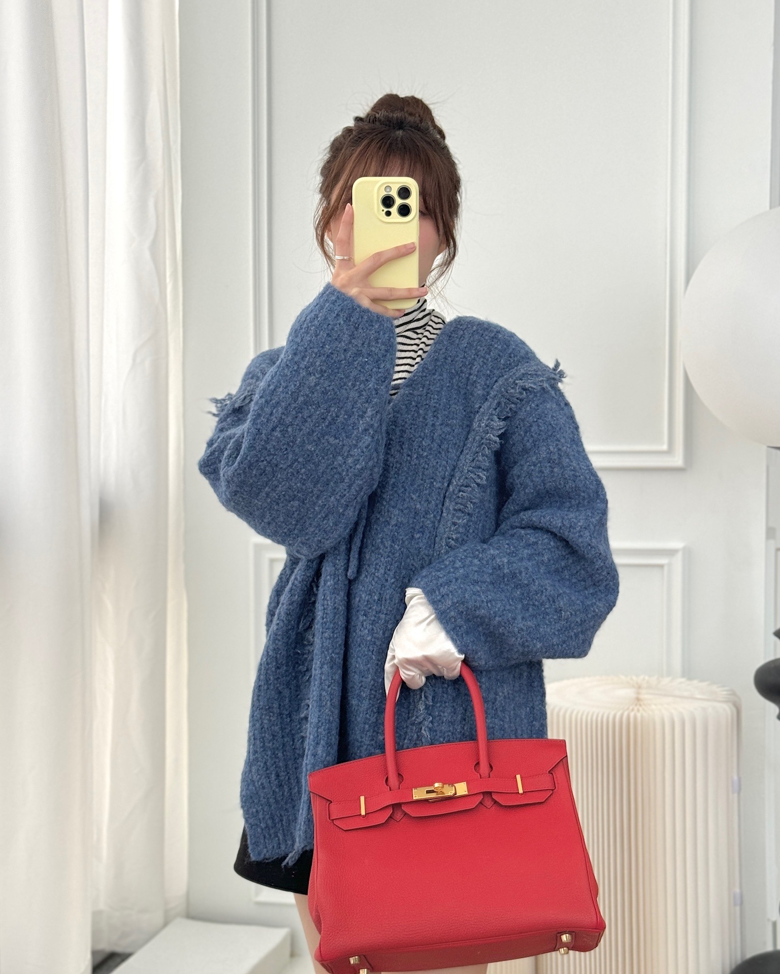 Hermès Birkin 30 Retourne Geranium D5 Togo