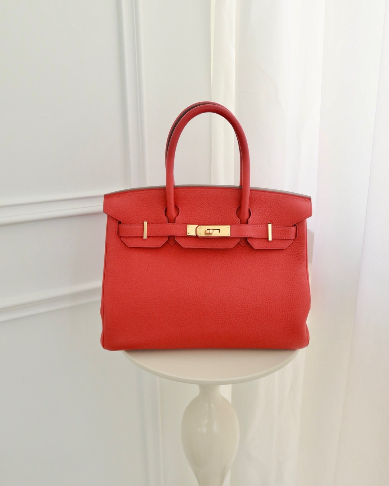 Hermès Birkin 30 Retourne Geranium D5 Togo