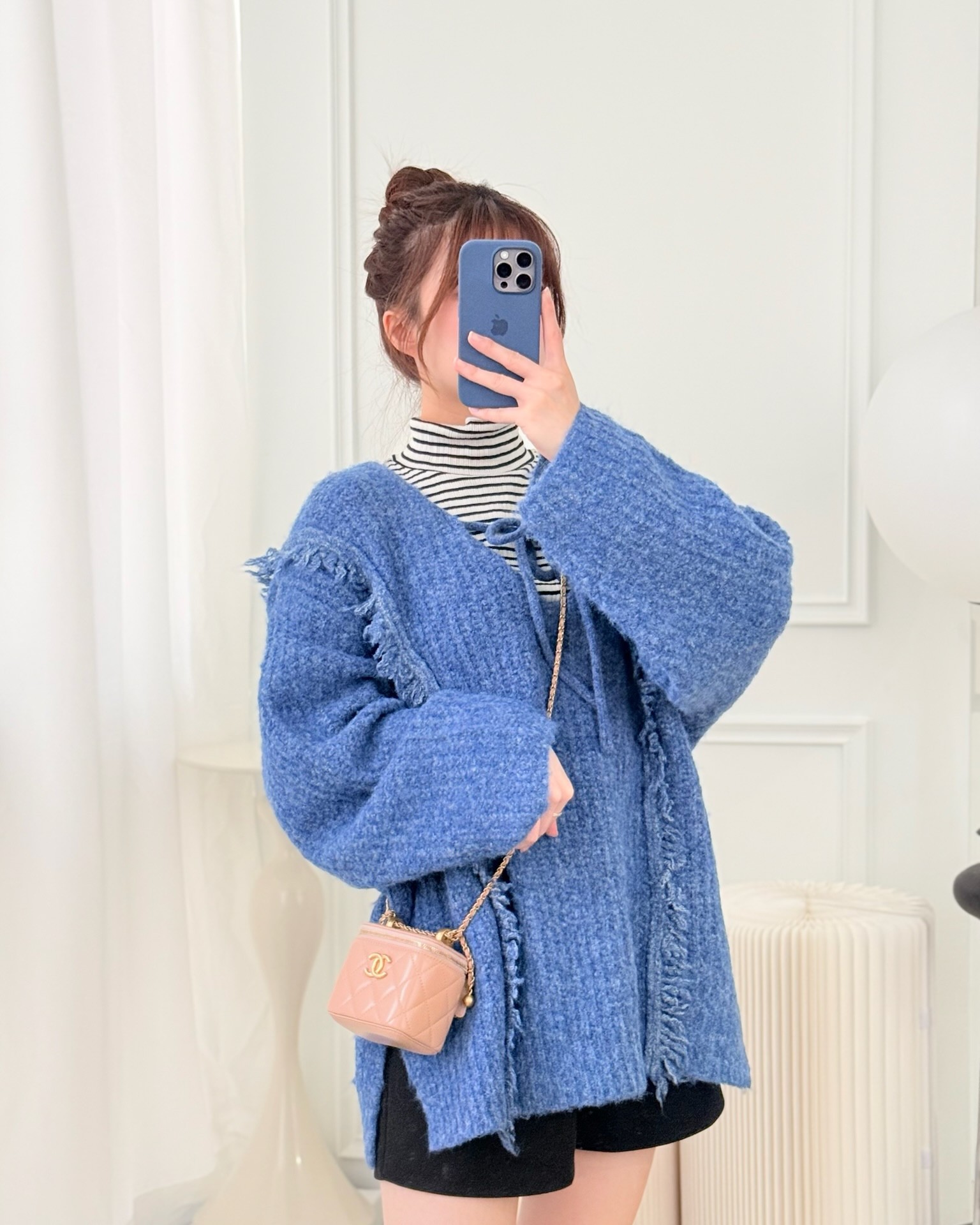 Chanel Quilted Mini Perfect Fit Vanity With Chain Beige Calfskin Aged