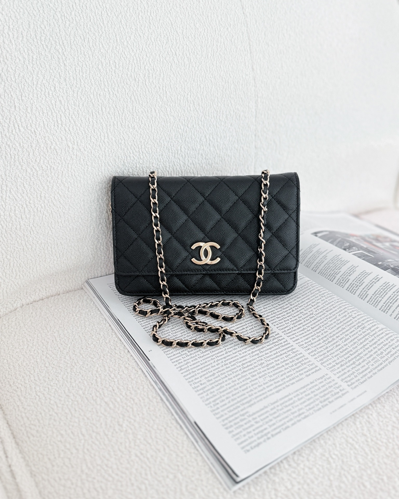 Chanel Wallet On Chain WOC Black Caviar 23C