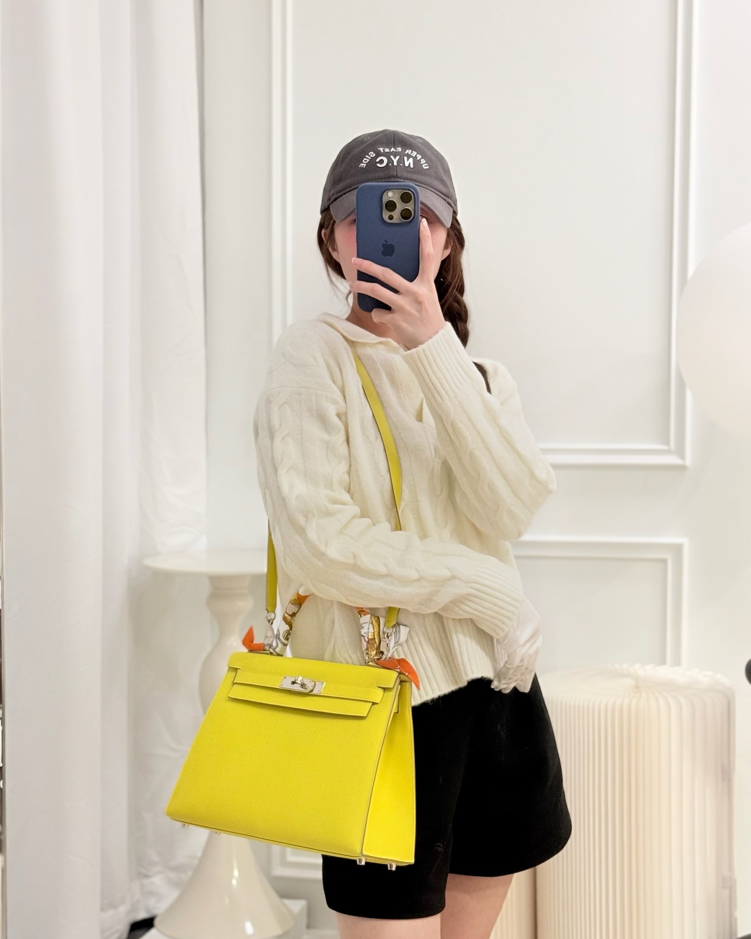 Hermès Kelly 28 Lime 9R Epsom Palladium Hardware