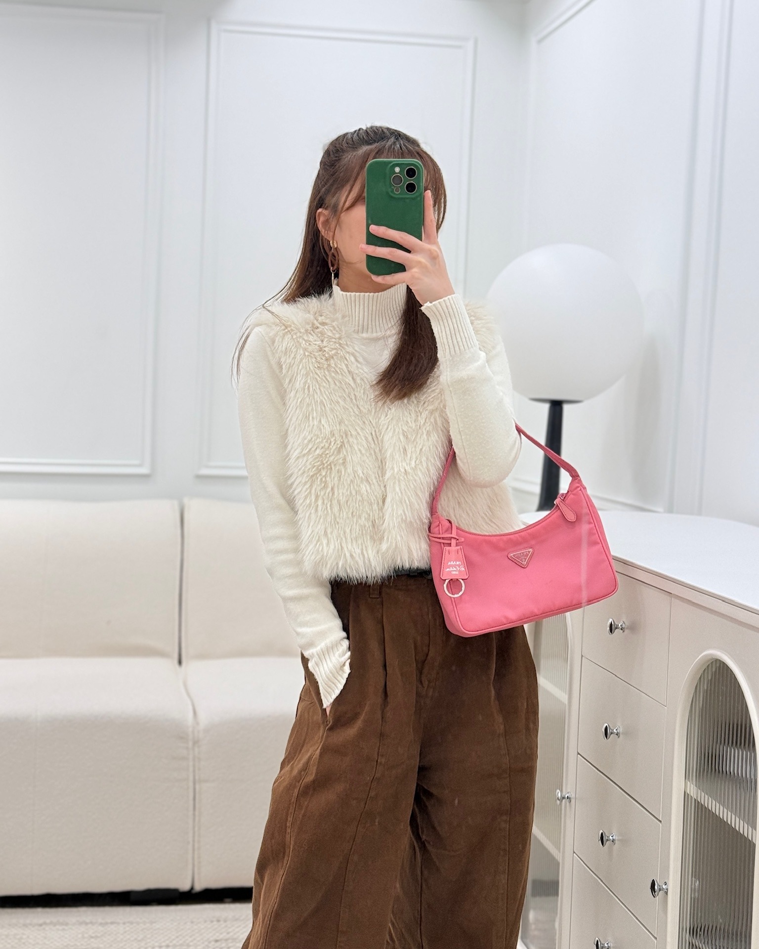 Prada Re-Edition 2005 Nylon Mini Bag Pink