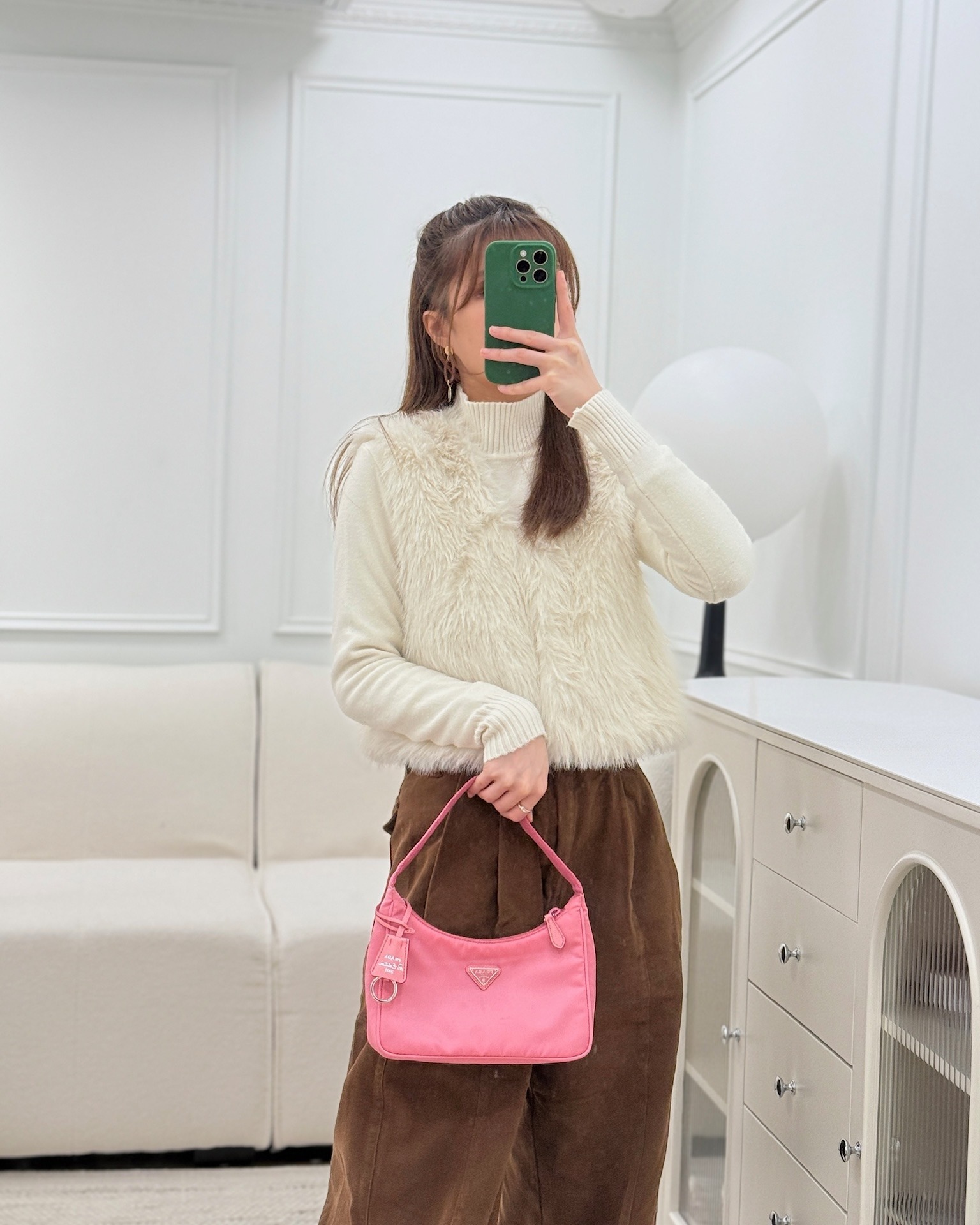 Prada Re-Edition 2005 Nylon Mini Bag Pink