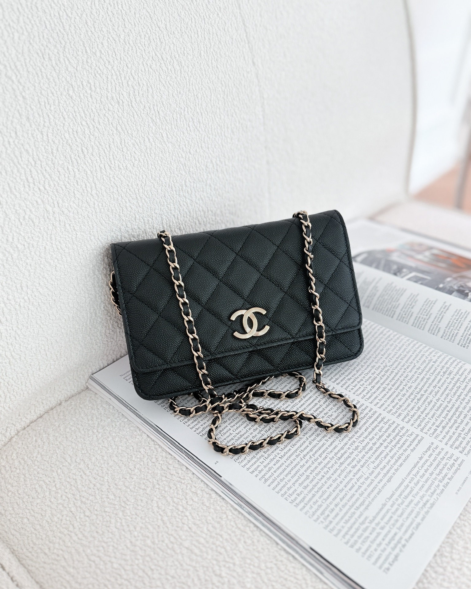 Chanel Wallet On Chain WOC Black Caviar 23C