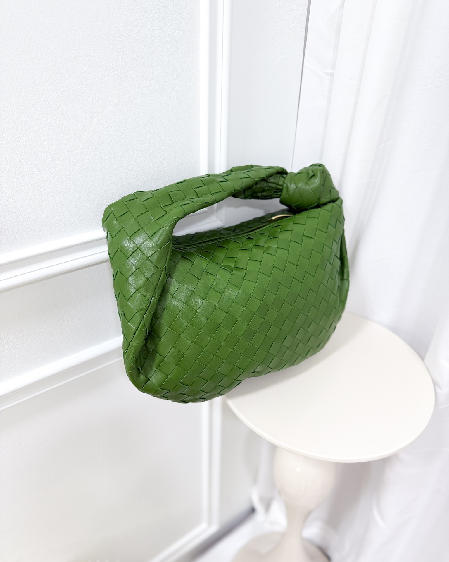 Bottega Veneta Teen Jodie Green Intrecciato Lambskin