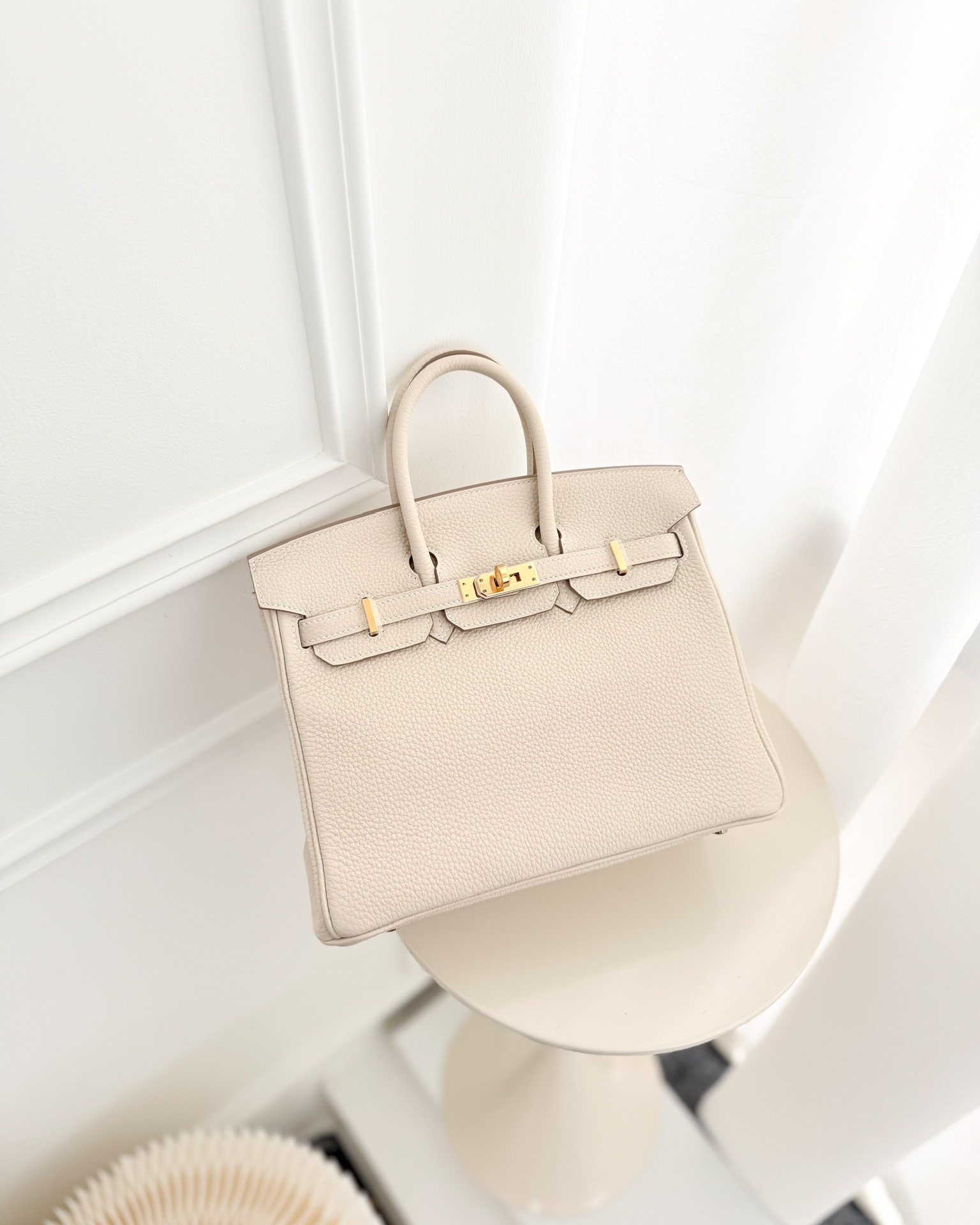 Hermès Birkin 25 Retourne Craie 10 Togo