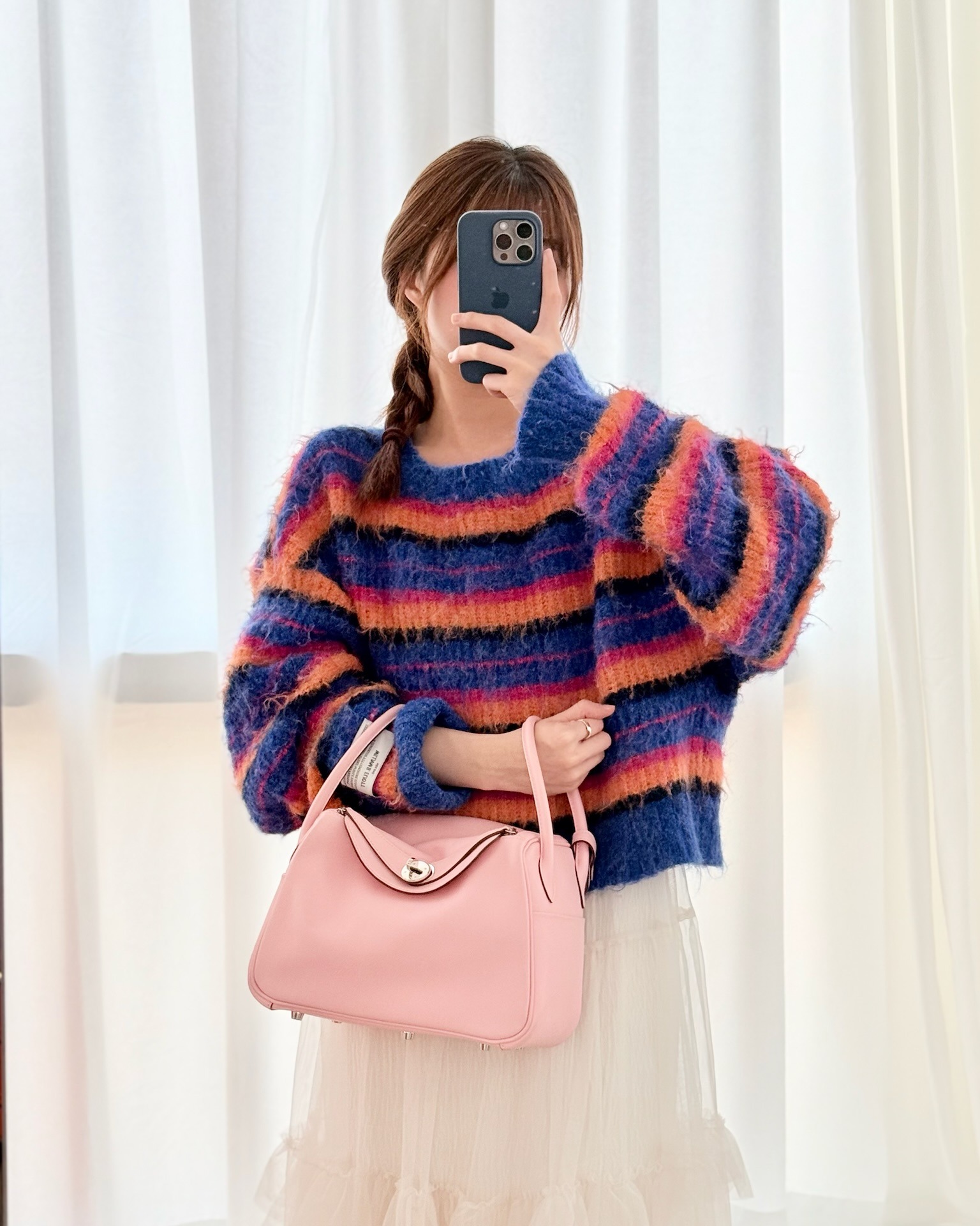 Hermès Lindy 26 Rose Sakura Pink 3Q Swift Palladium Hardware