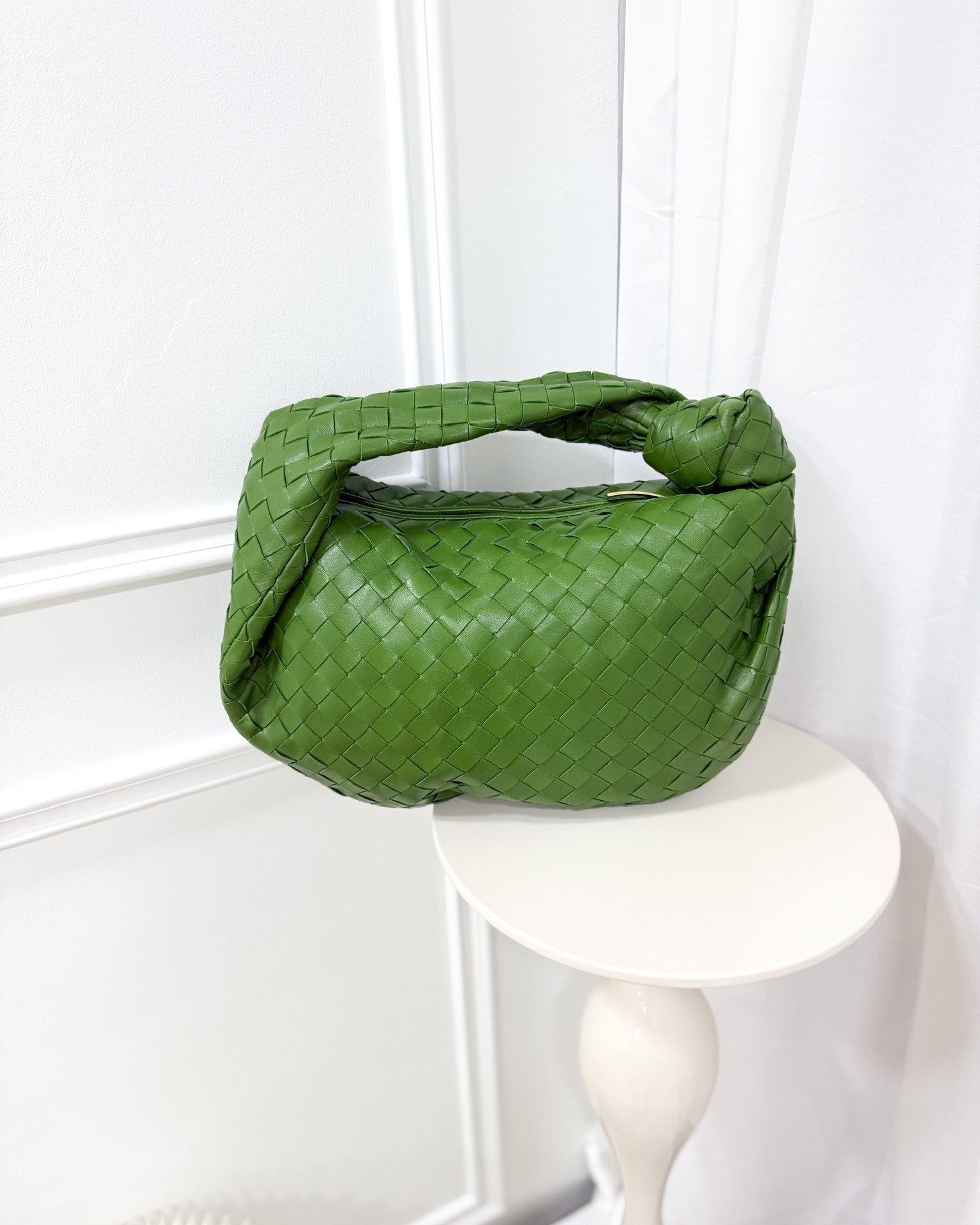 Bottega Veneta Teen Jodie Green Intrecciato Lambskin