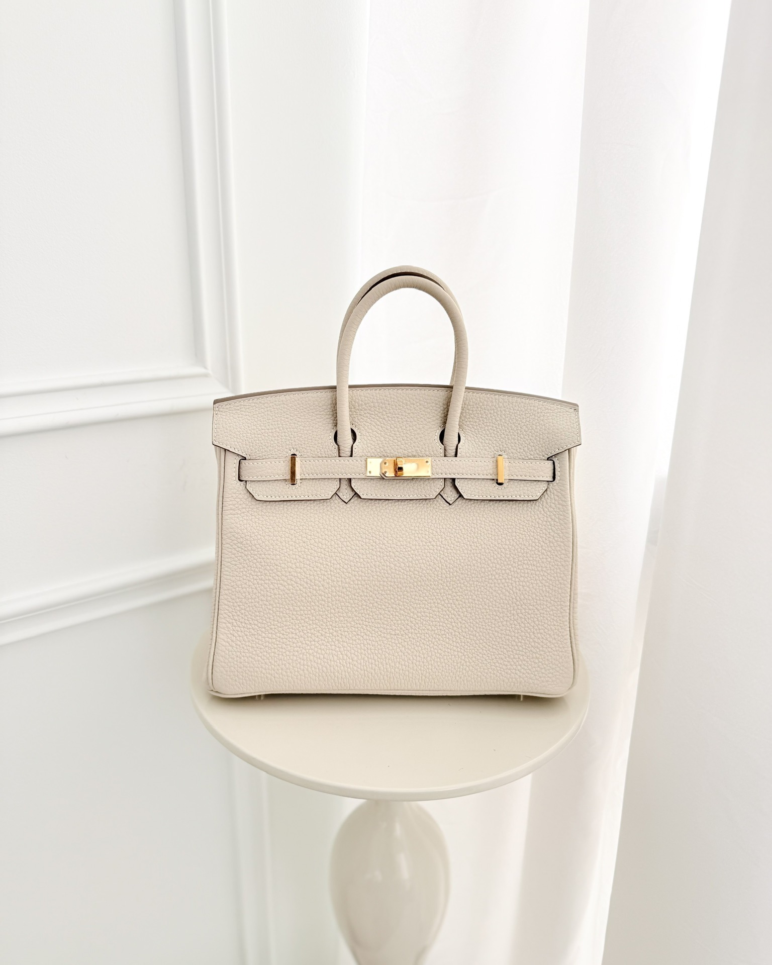 Hermès Birkin 25 Retourne Craie 10 Togo