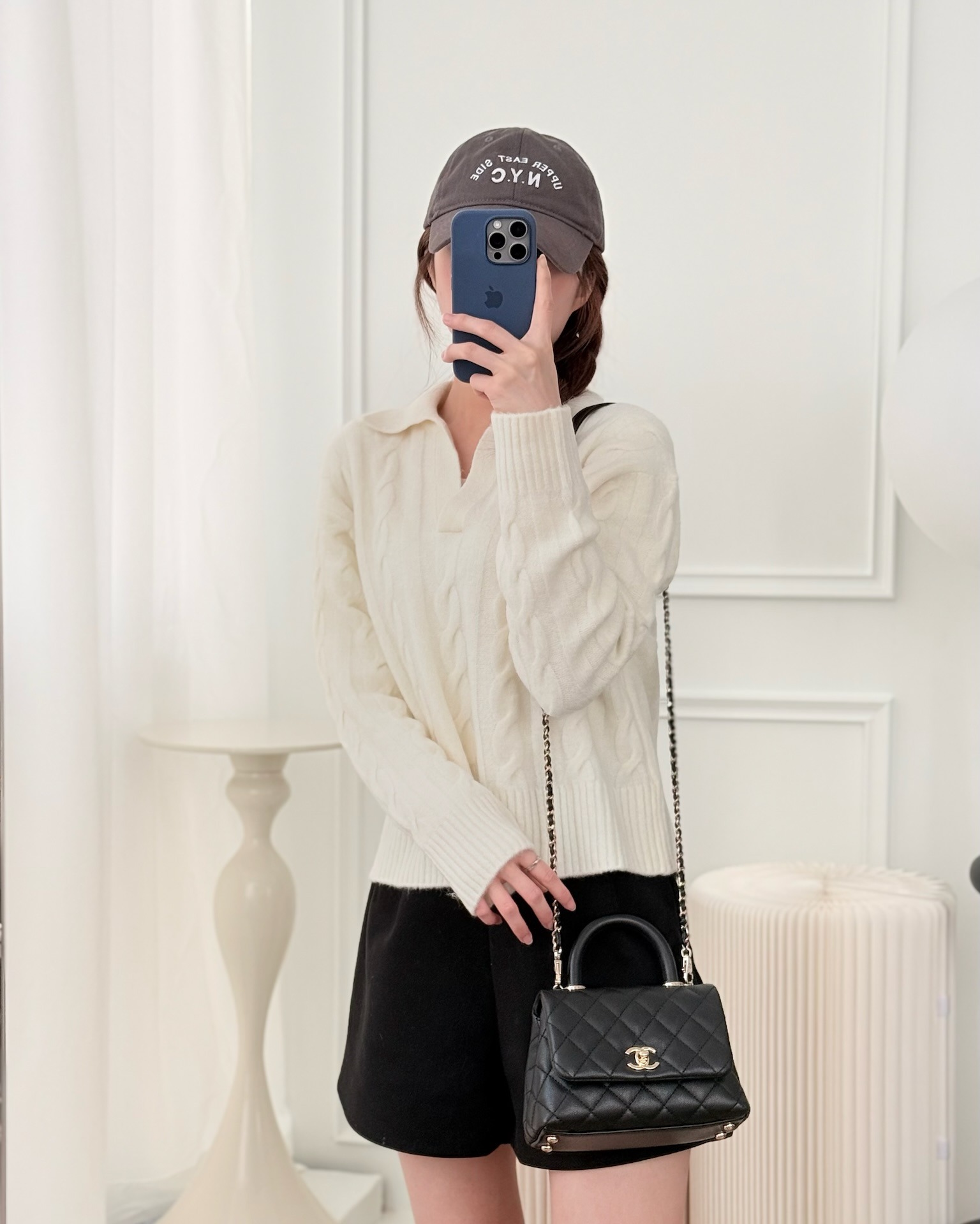 Chanel Mini Coco Handle Quilted Black Caviar