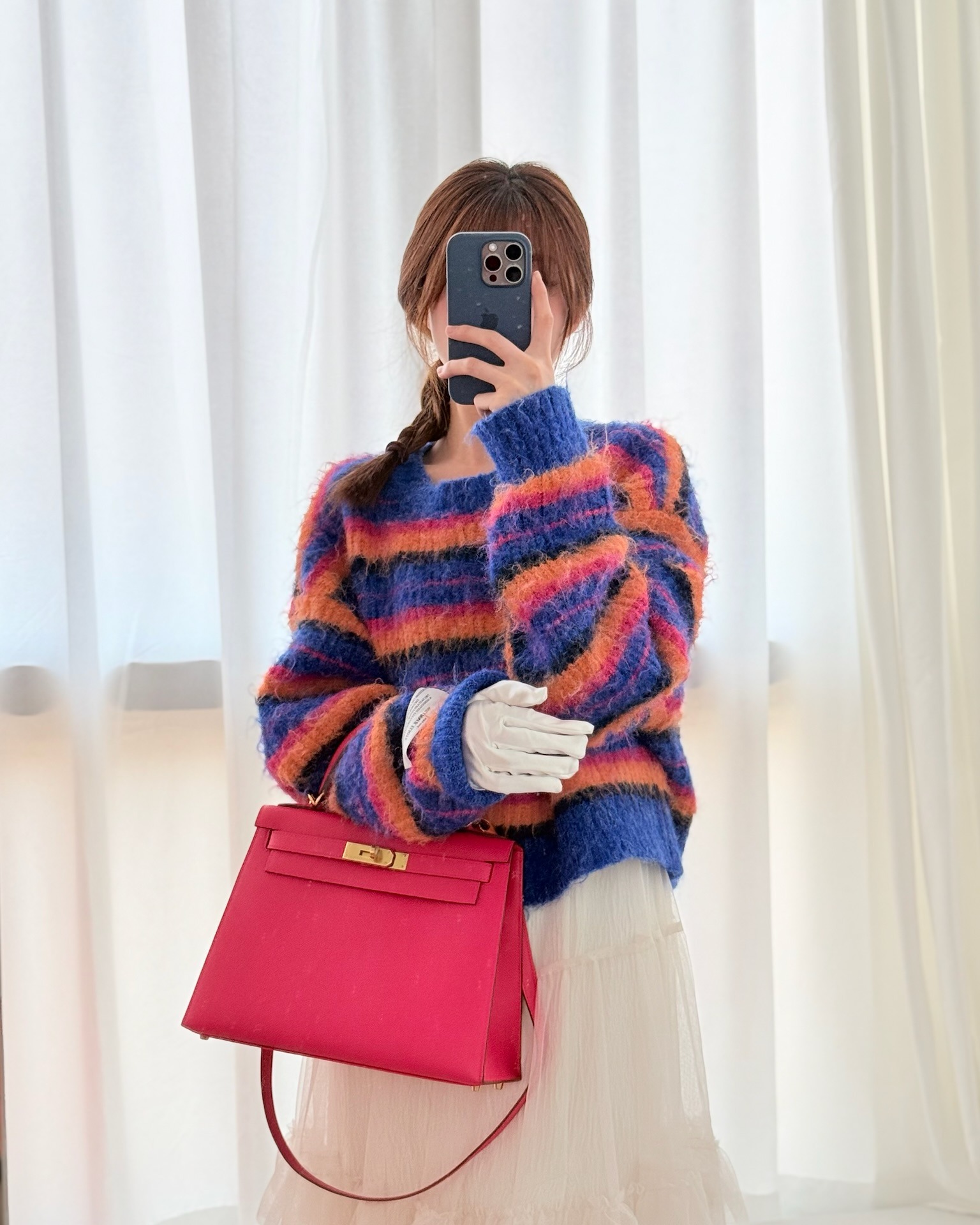 Hermès Kelly 28 Sellier Rose Extreme I6 Epsom