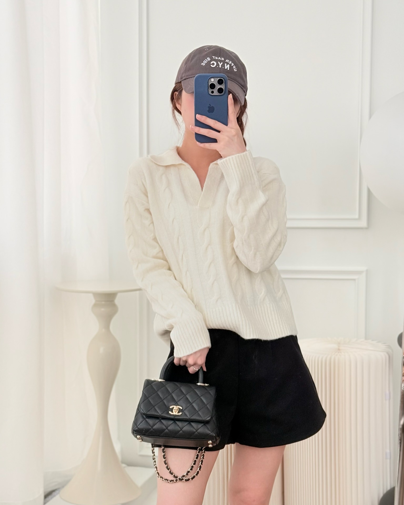 Chanel Mini Coco Handle Quilted Black Caviar