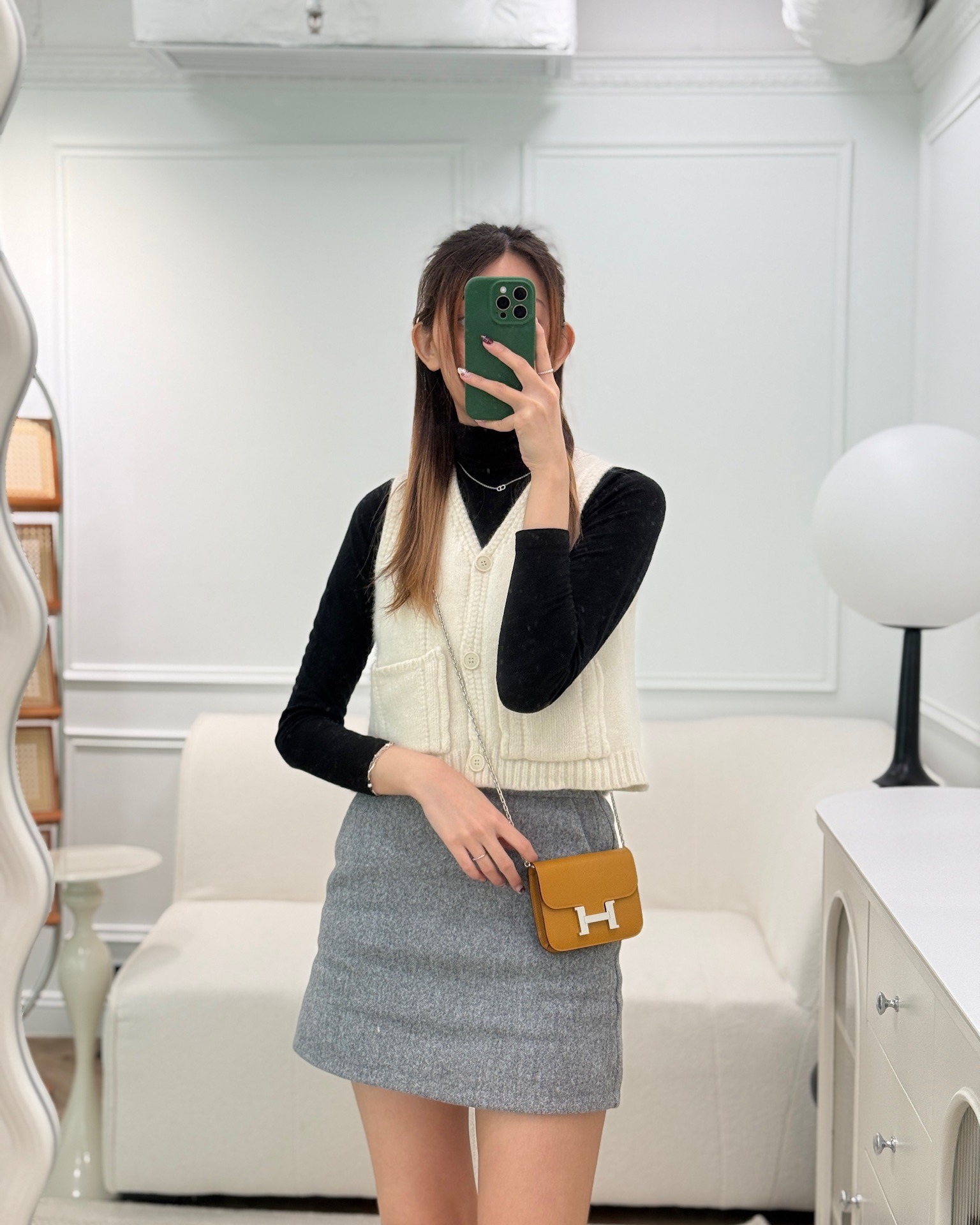 Hermès Constance Slim Wallet Sesame 2S Epsom