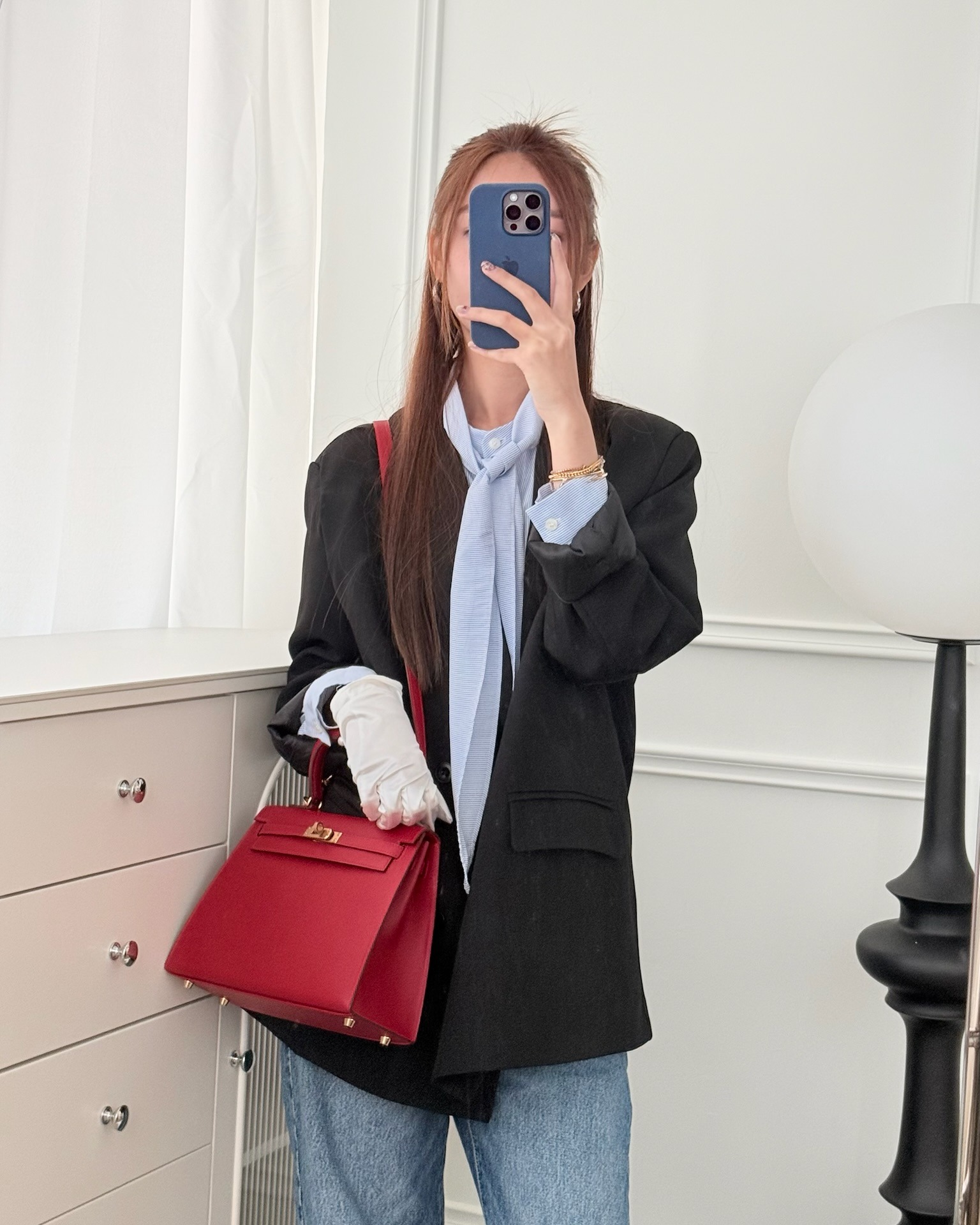 Hermès Sellier Kelly 25 Rouge Casaque Q5 Epsom