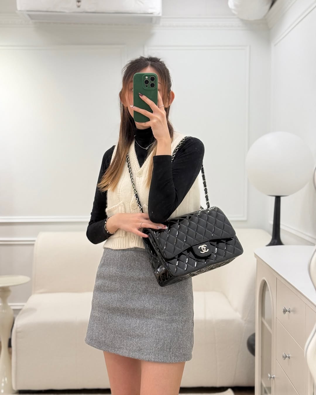 Chanel Jumbo Double Flap Black Patent