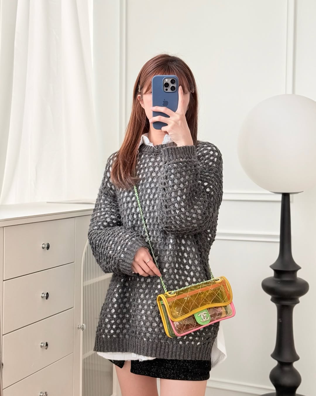 Chanel Mini Coco Splash Flap Bag PVC Lambskin Pink/Yellow/Green