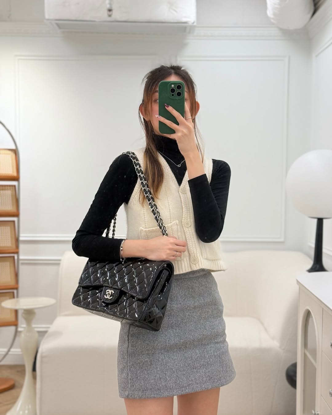 Chanel Jumbo Double Flap Black Patent