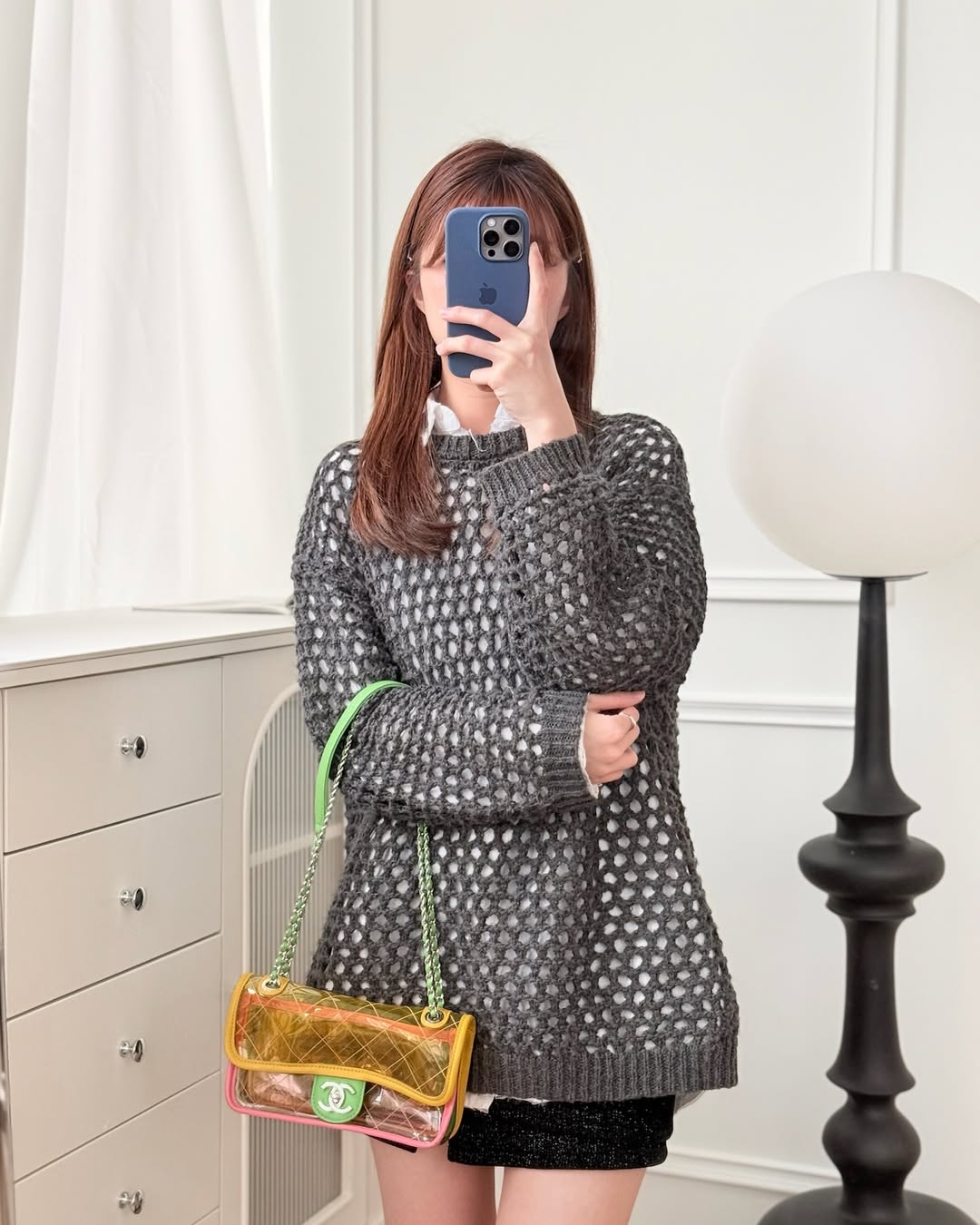 Chanel Mini Coco Splash Flap Bag PVC Lambskin Pink/Yellow/Green