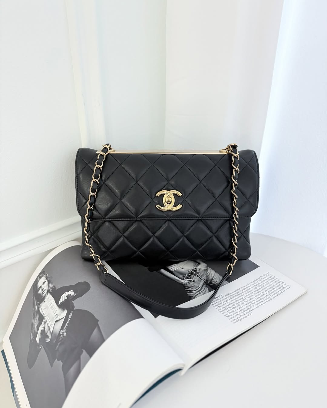 Chanel Trendy CC Flap Bag Black Lambskin