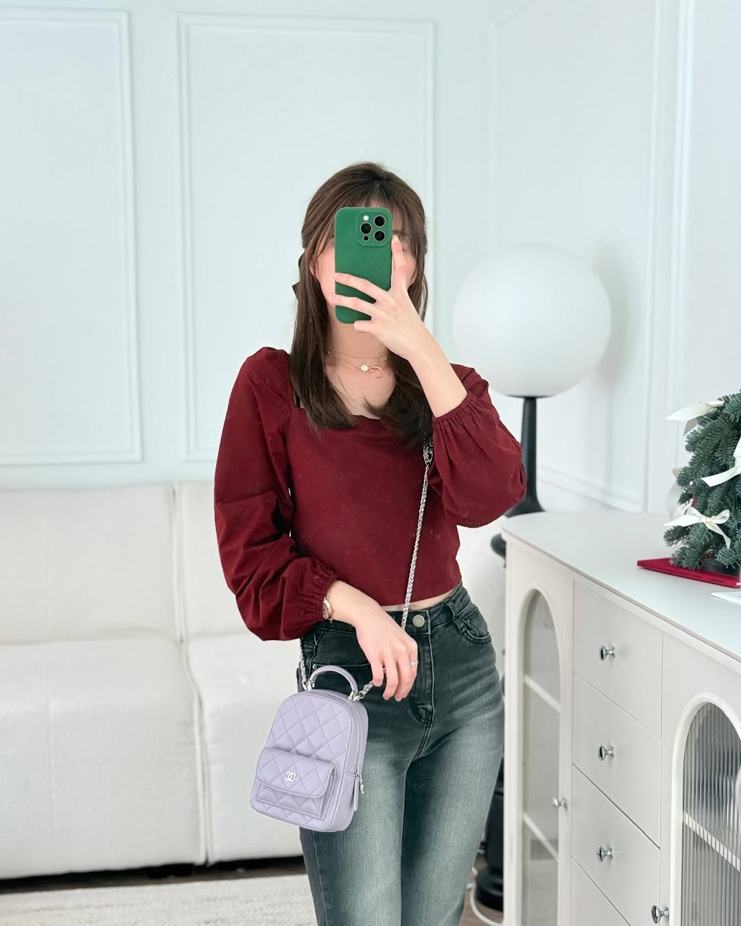 Chanel Classic Mini Backpack Lilac Caviar