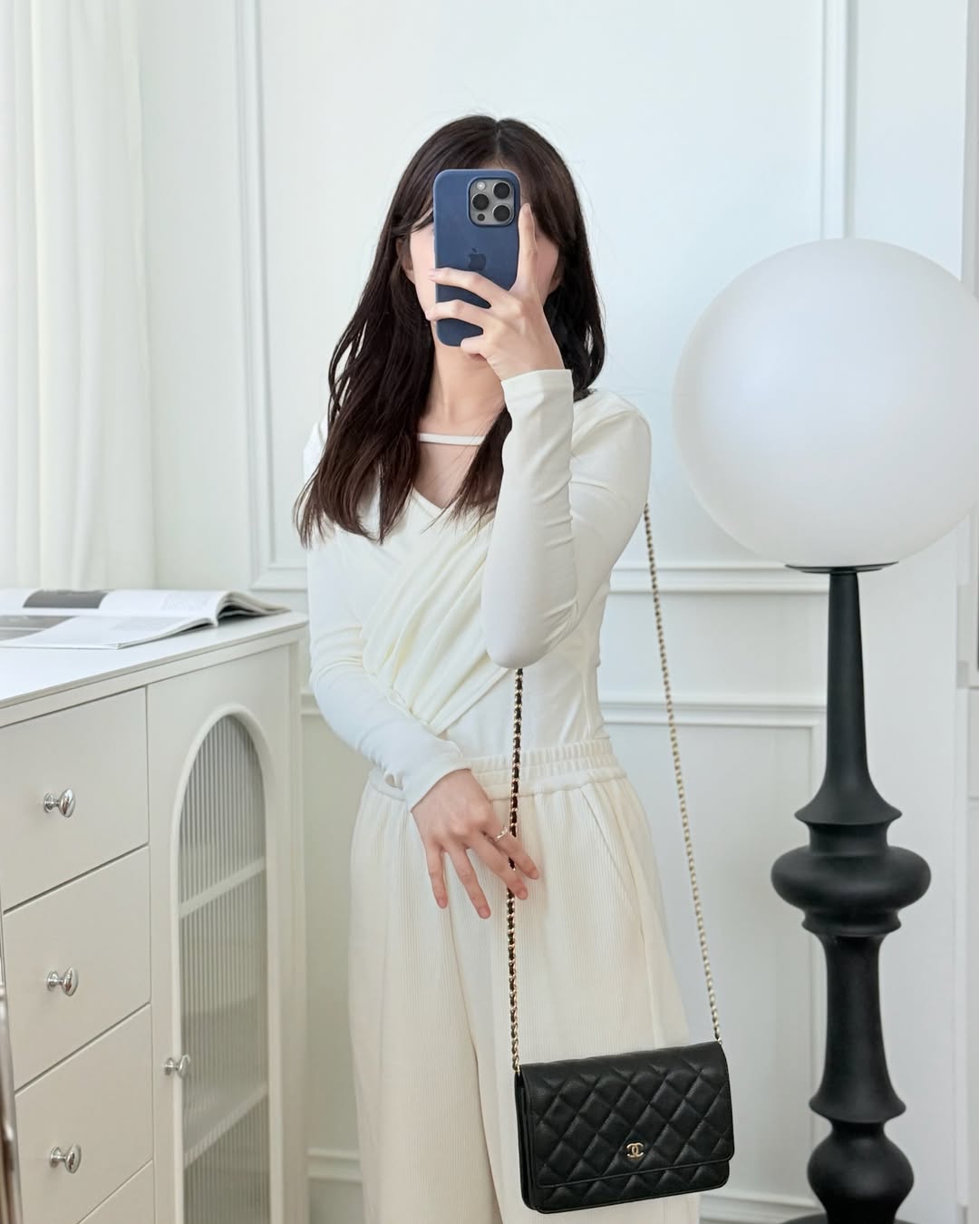 Chanel Quilted WOC Black Caviar Gold Hardware