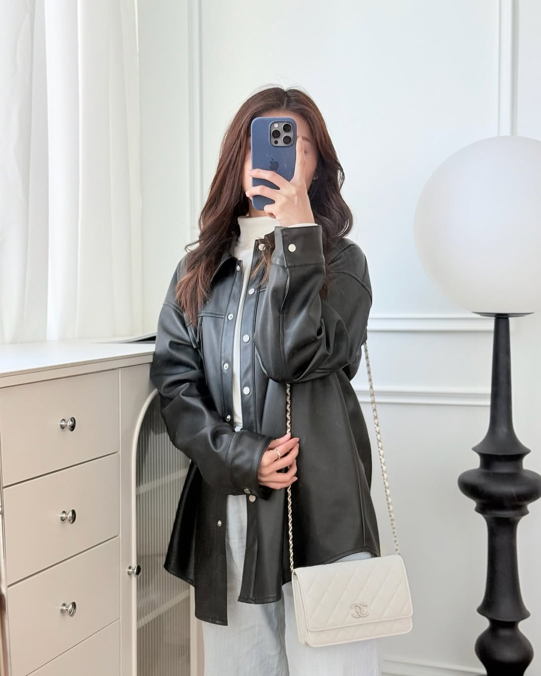 Chanel Crystal CC Wallet on Chain WOC White Caviar