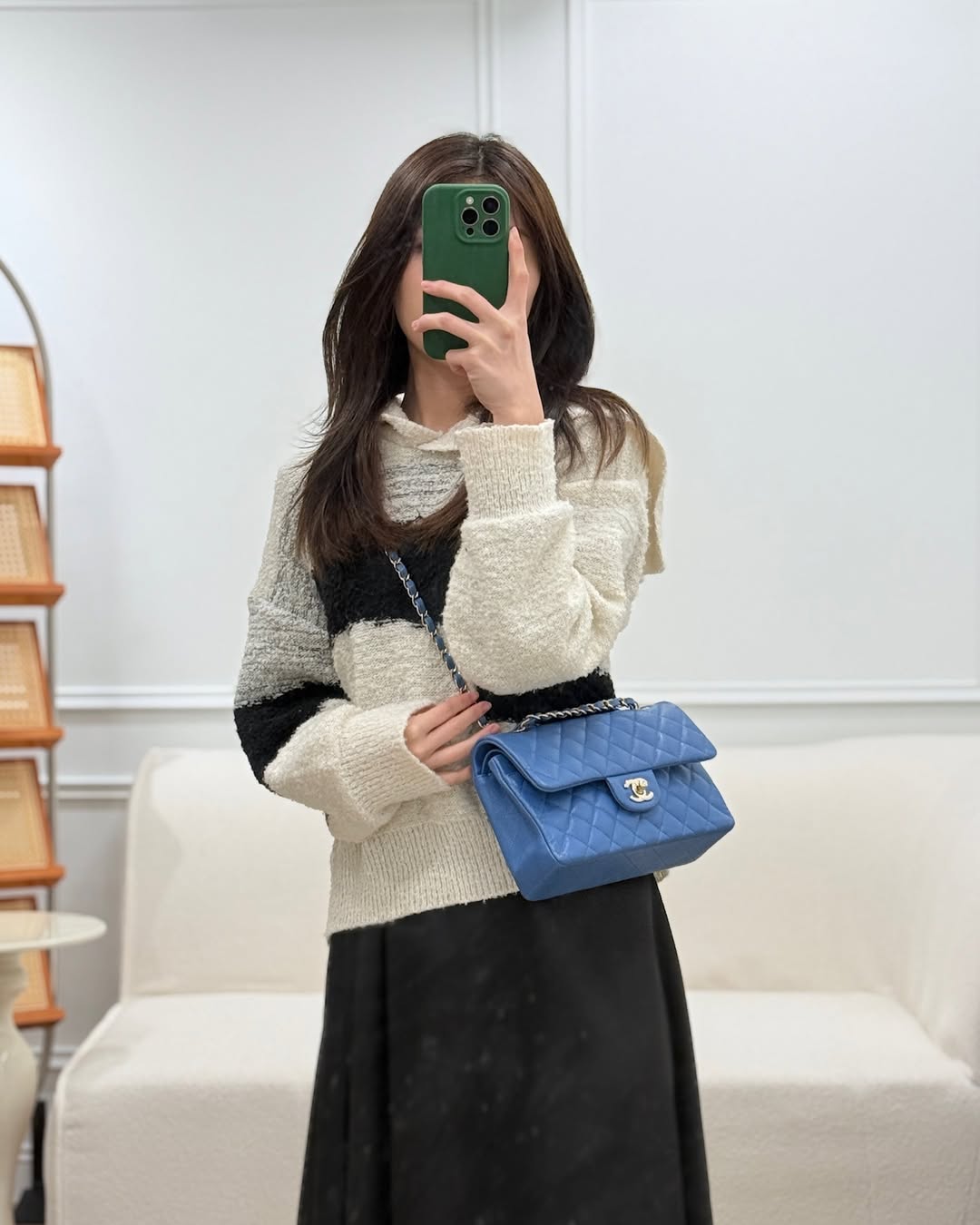 Chanel Small Classic Quilted Flap Blue Caviar