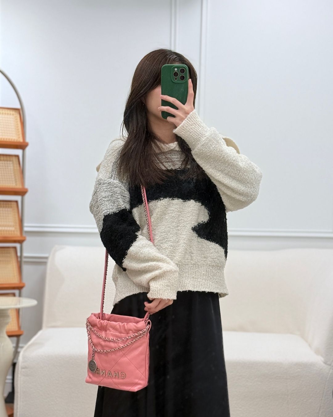 Chanel 22 Mini Bag Pink Shiny Crumpled Calfskin Matte