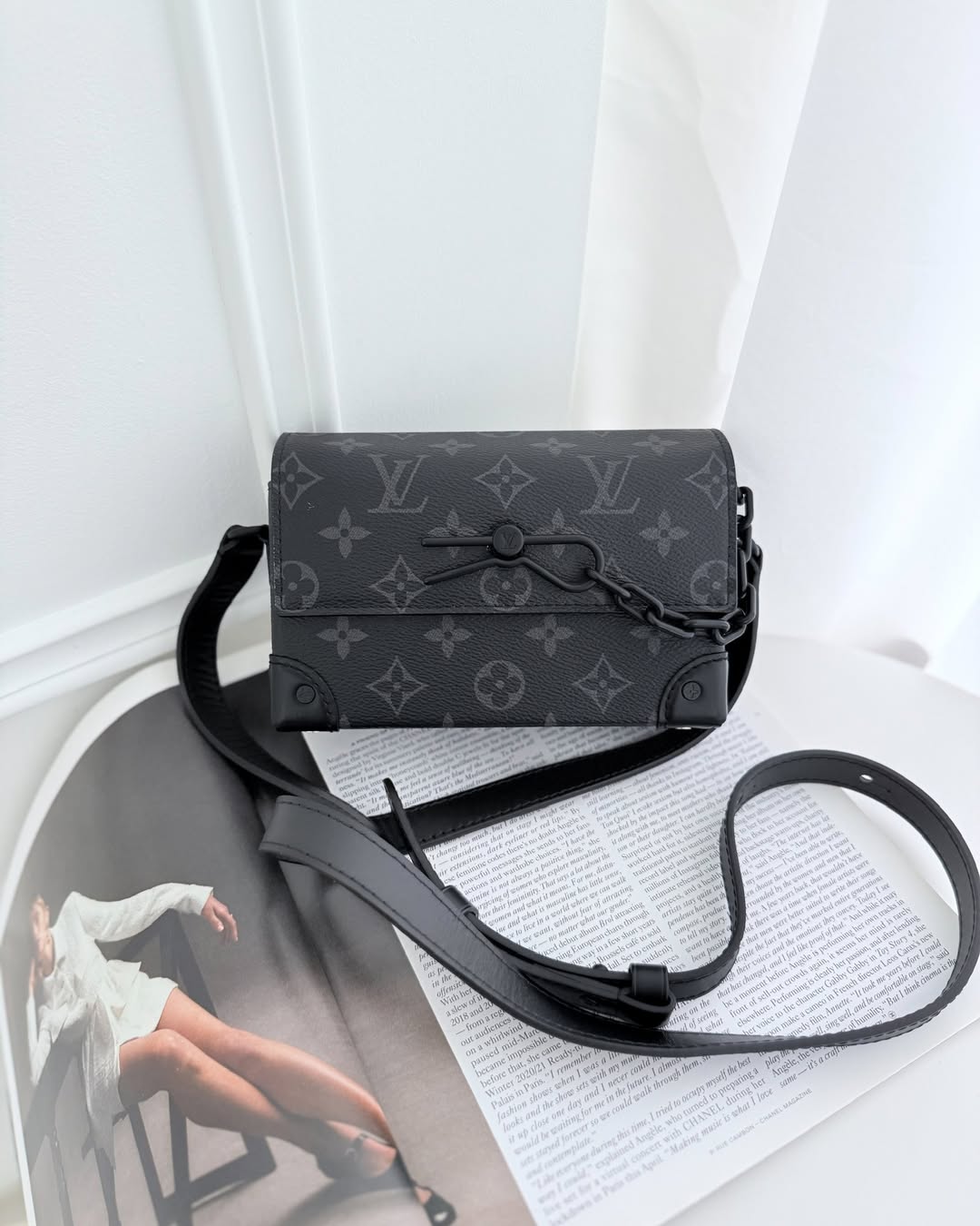 Louis Vuitton Steamer Wearable Wallet Monogram Eclipse Canvas