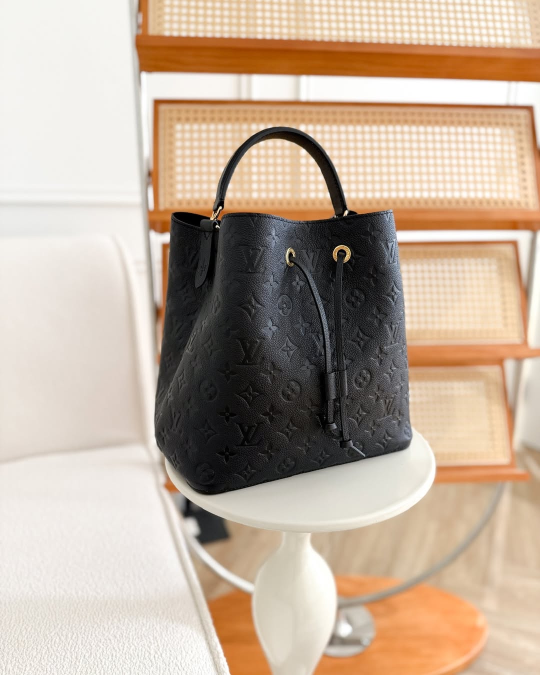 Louis Vuitton NeoNoe MM Monogram Empreinte Leather Black