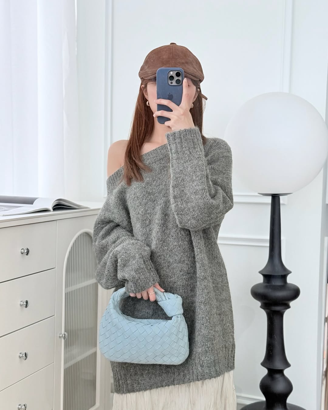 Bottega Veneta Mini Jodie Bag Intrecciato In Ice Lambskin