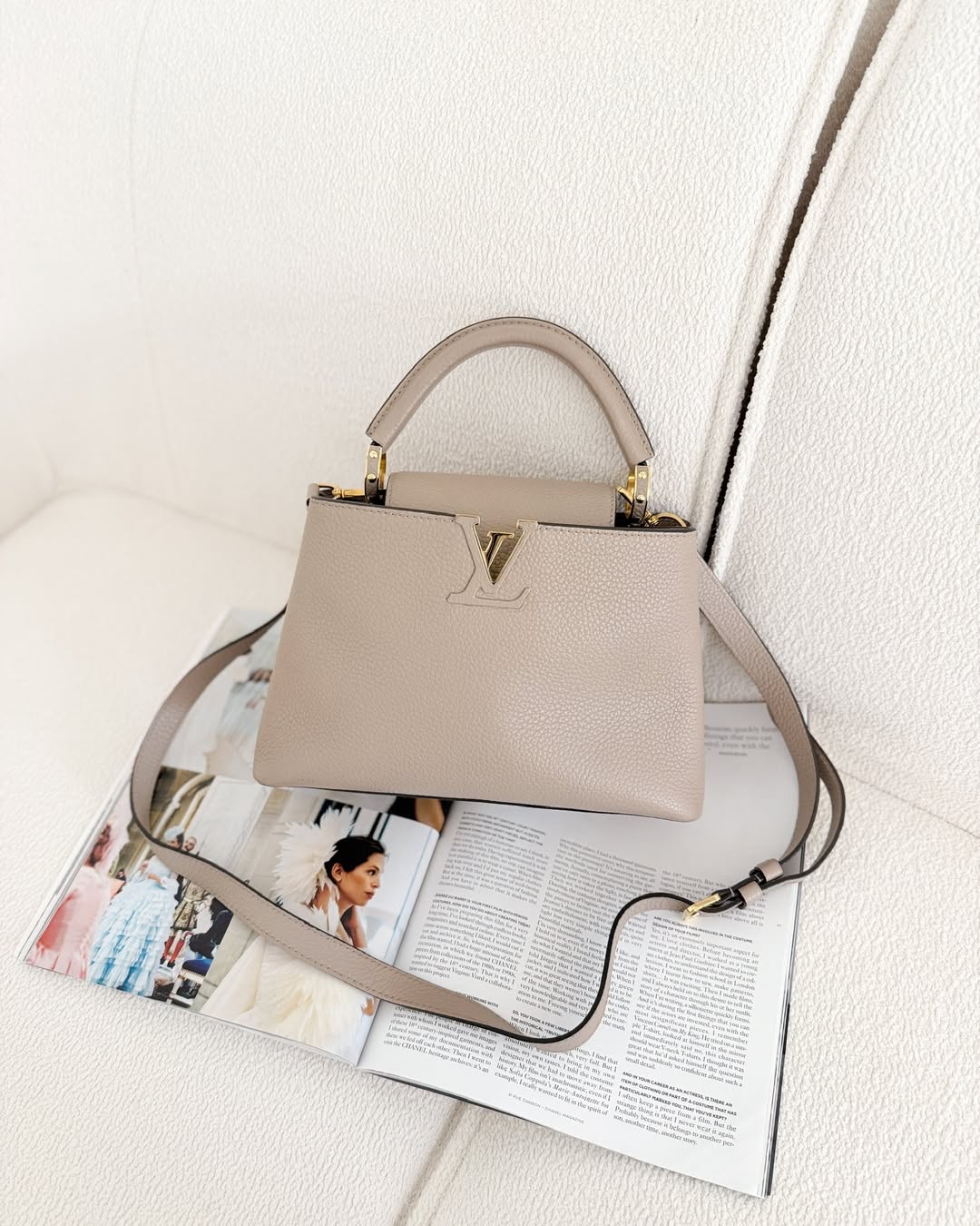 Louis Vuitton Capucines BB Taurillon Leather Galet