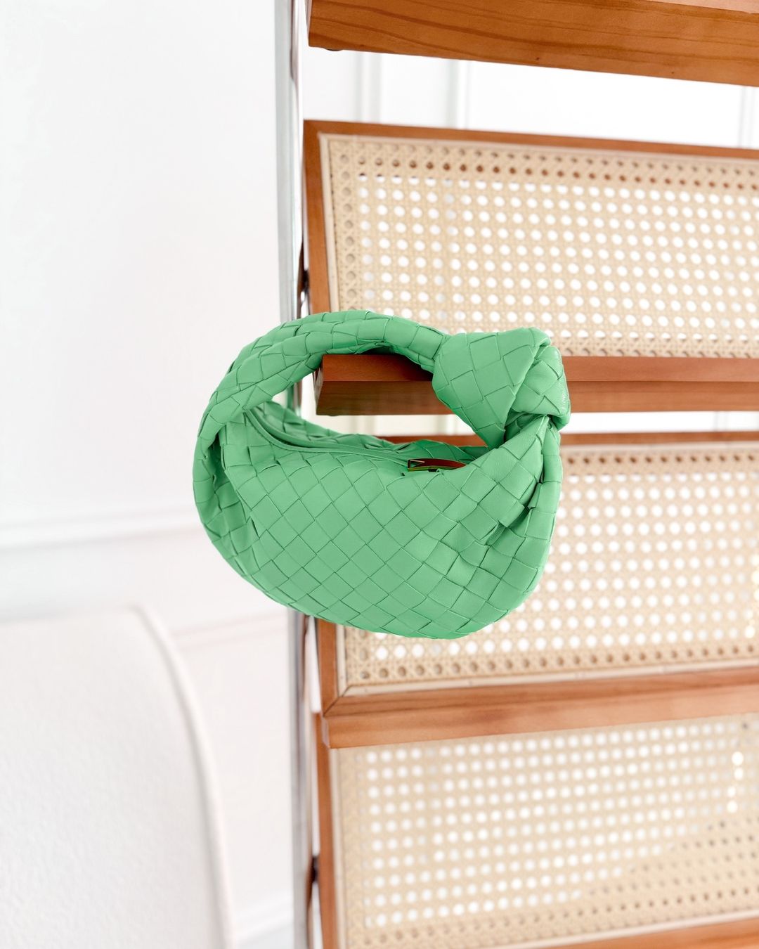 Bottega Veneta Mini Jodie Bag Green Intrecciato Lambskin