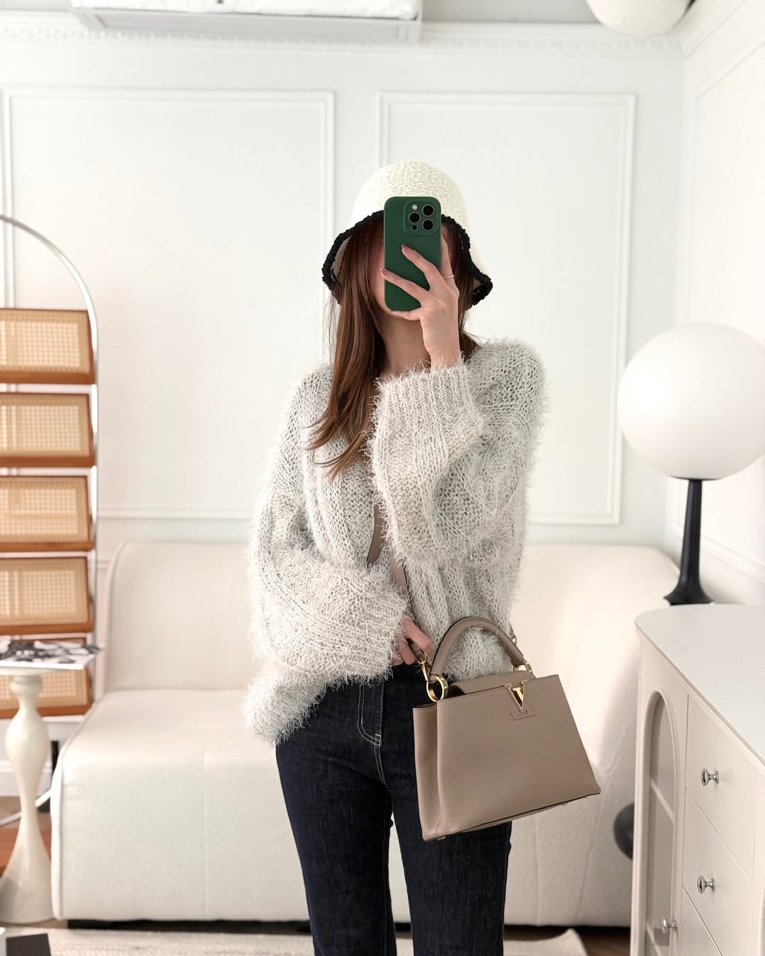 Louis Vuitton Capucines BB Taurillon Leather Galet