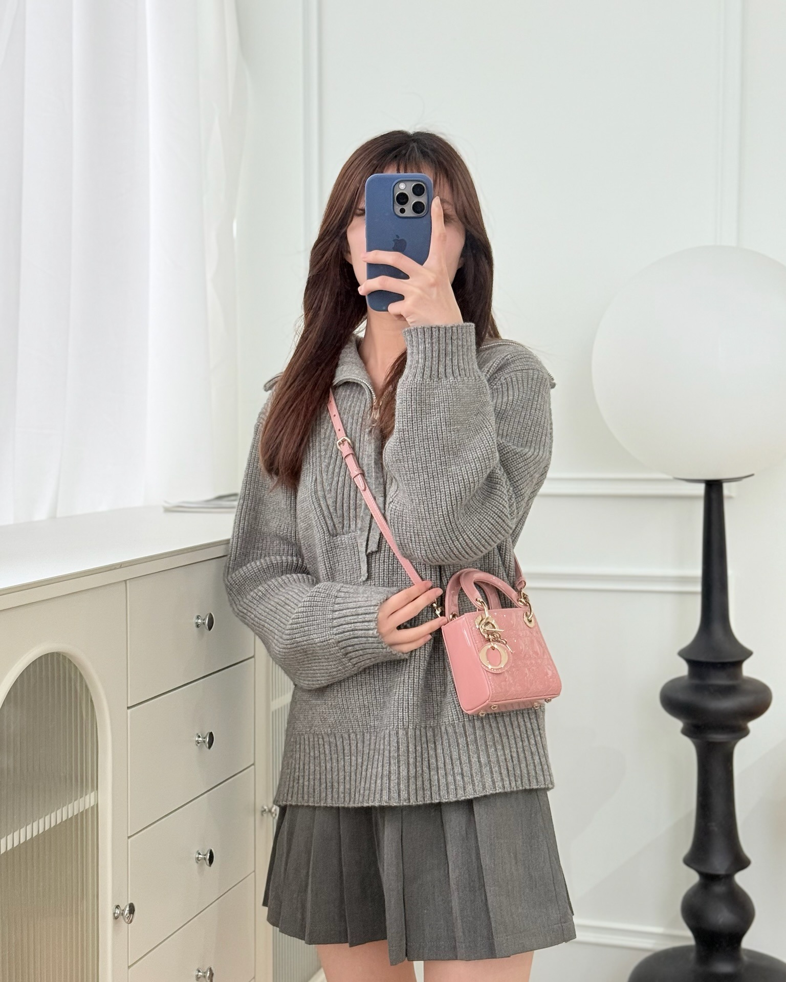 Dior Micro Lady Dior Pink Patent Cannage Calfskin