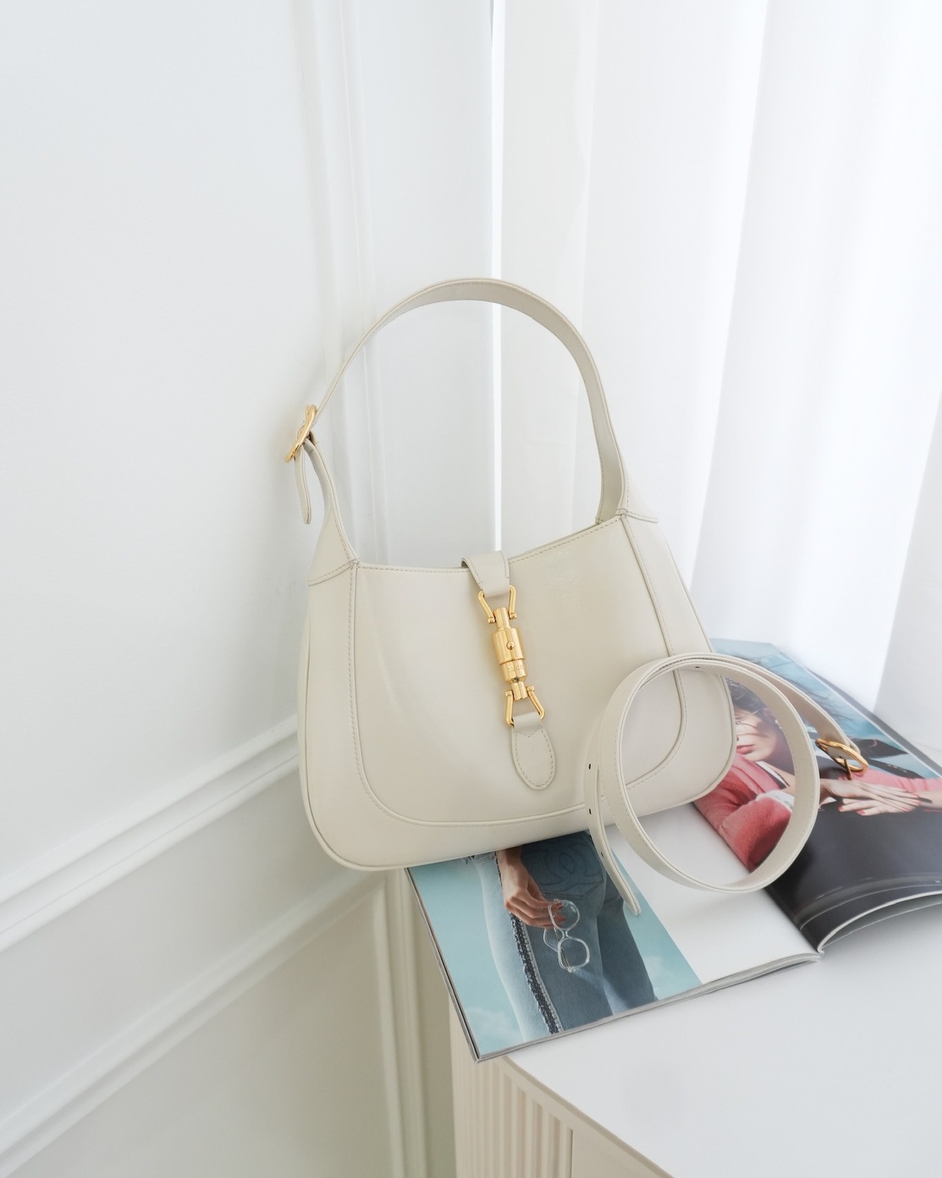 Gucci Jackie 1961 White Small Shoulder Bag