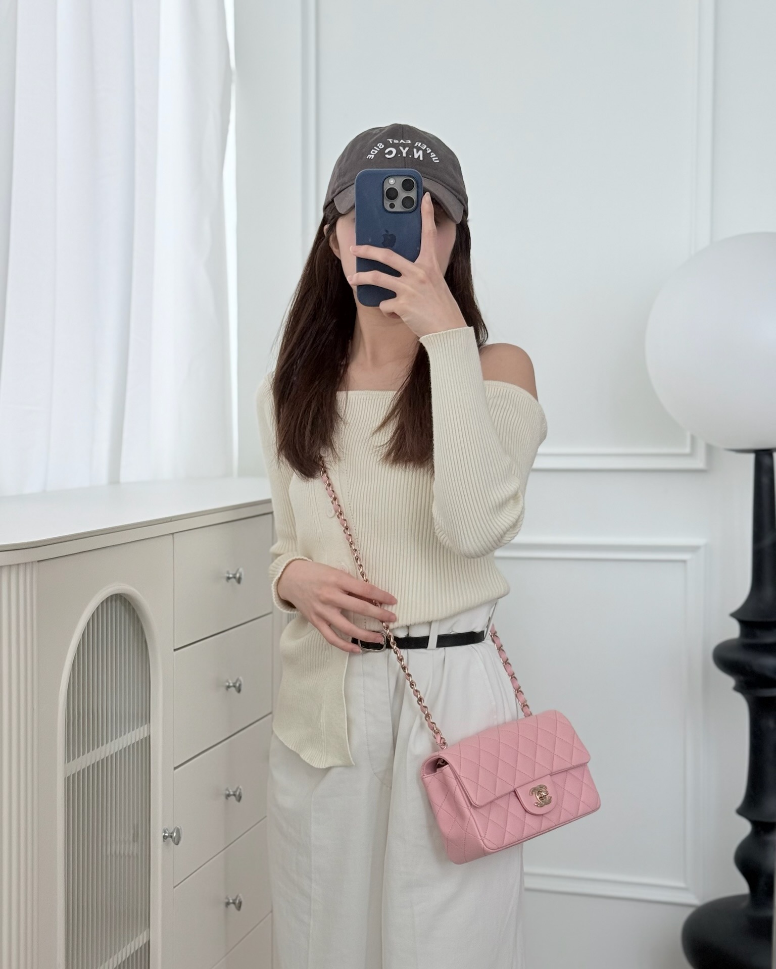 Chanel Quilted Mini Rectangular Flap Pink Lambskin